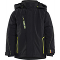 Blaklader Children's Winter Jacket Stretch Lightly Lined, Black/High Vis Yellow