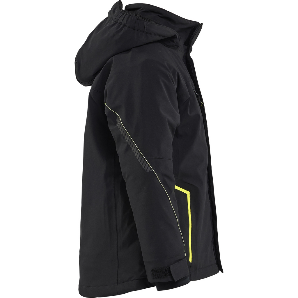 Blaklader Children's Winter Jacket Stretch Lightly Lined, Black/High Vis Yellow (2)