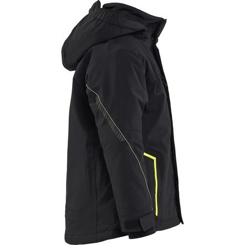 Blaklader Children's Winter Jacket Stretch Lightly Lined, Black/High Vis Yellow (2)