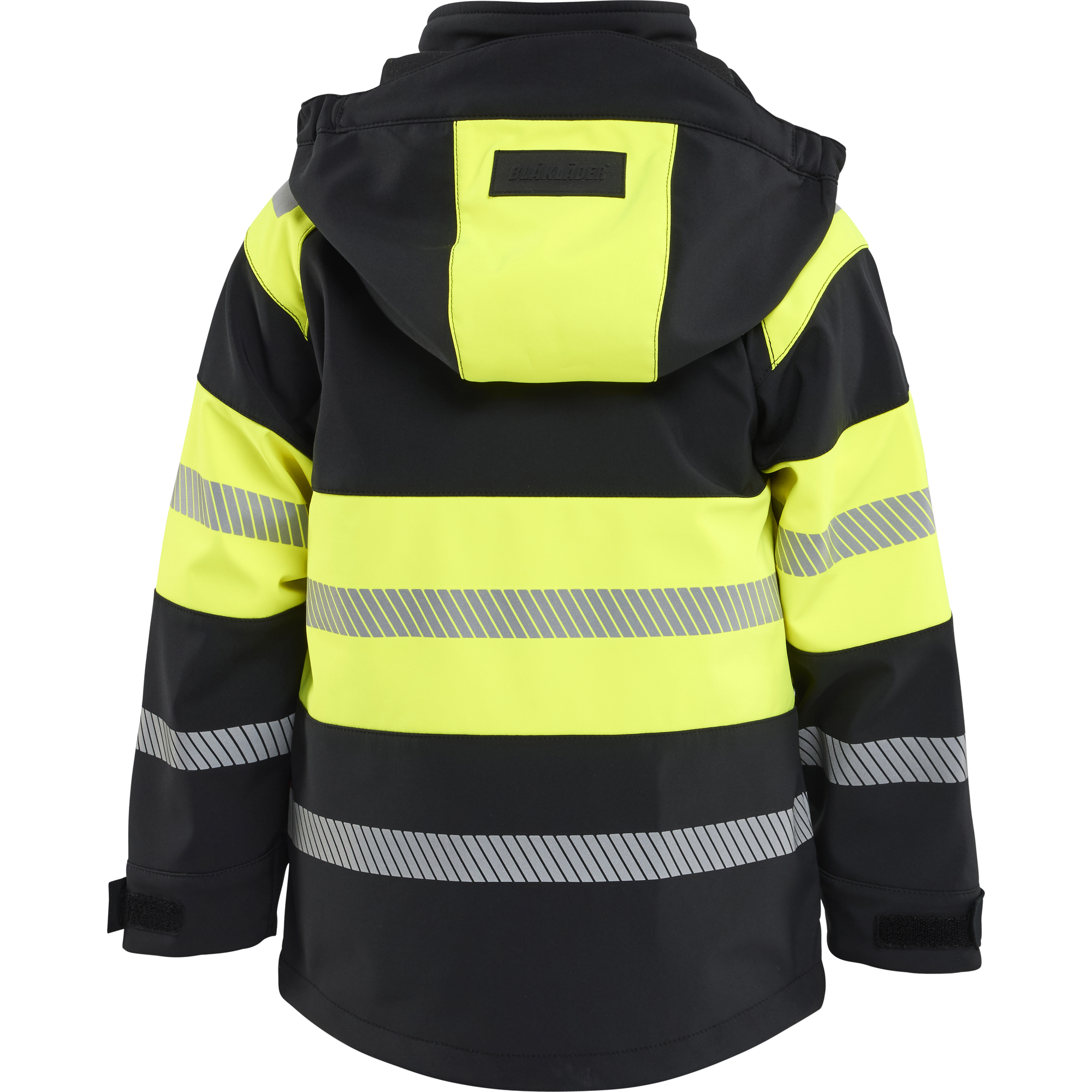 Blaklader Kids Softshell Jacket, Black/High Vis Yellow (4)