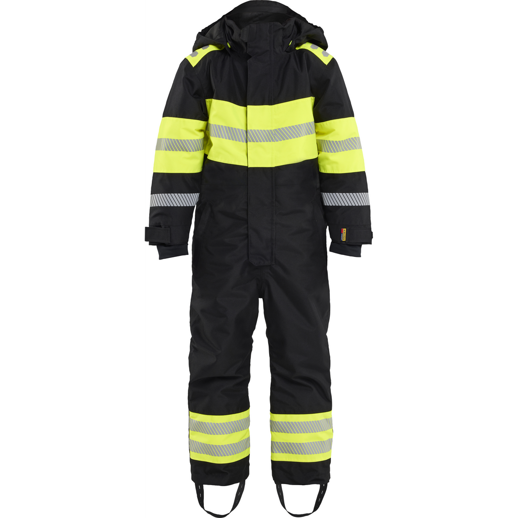 Blaklader Kids Winter Coverall, Black/High Vis Yellow