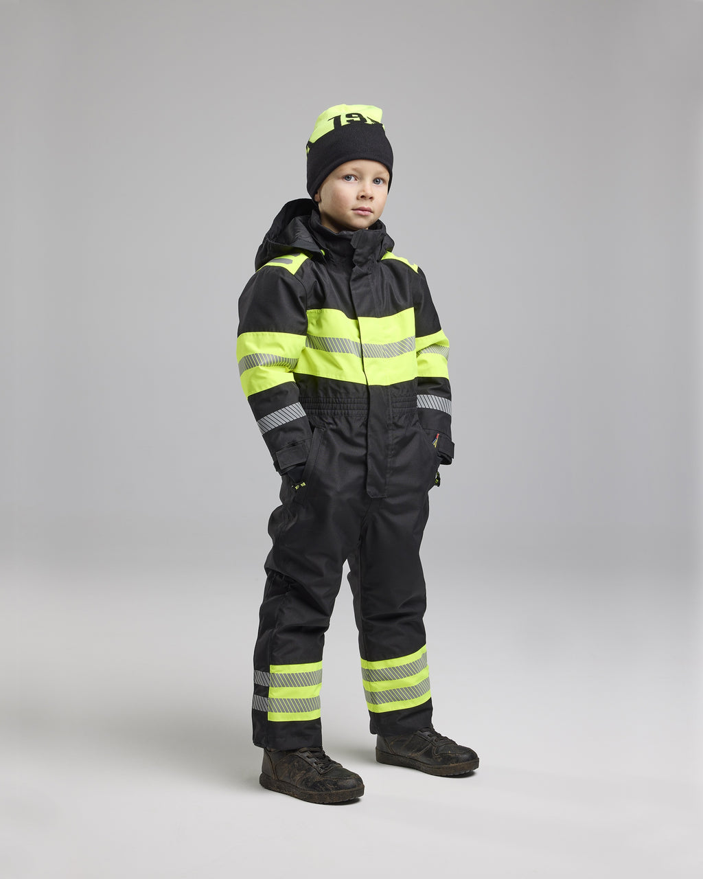 Blaklader Kids Winter Coverall, Black/High Vis Yellow (5)