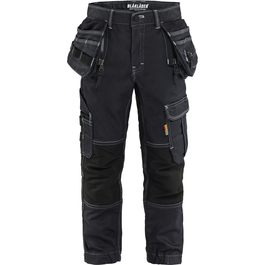 Blaklader X1900 Kids Craftsman Work Trousers Stretch, Navy/Black