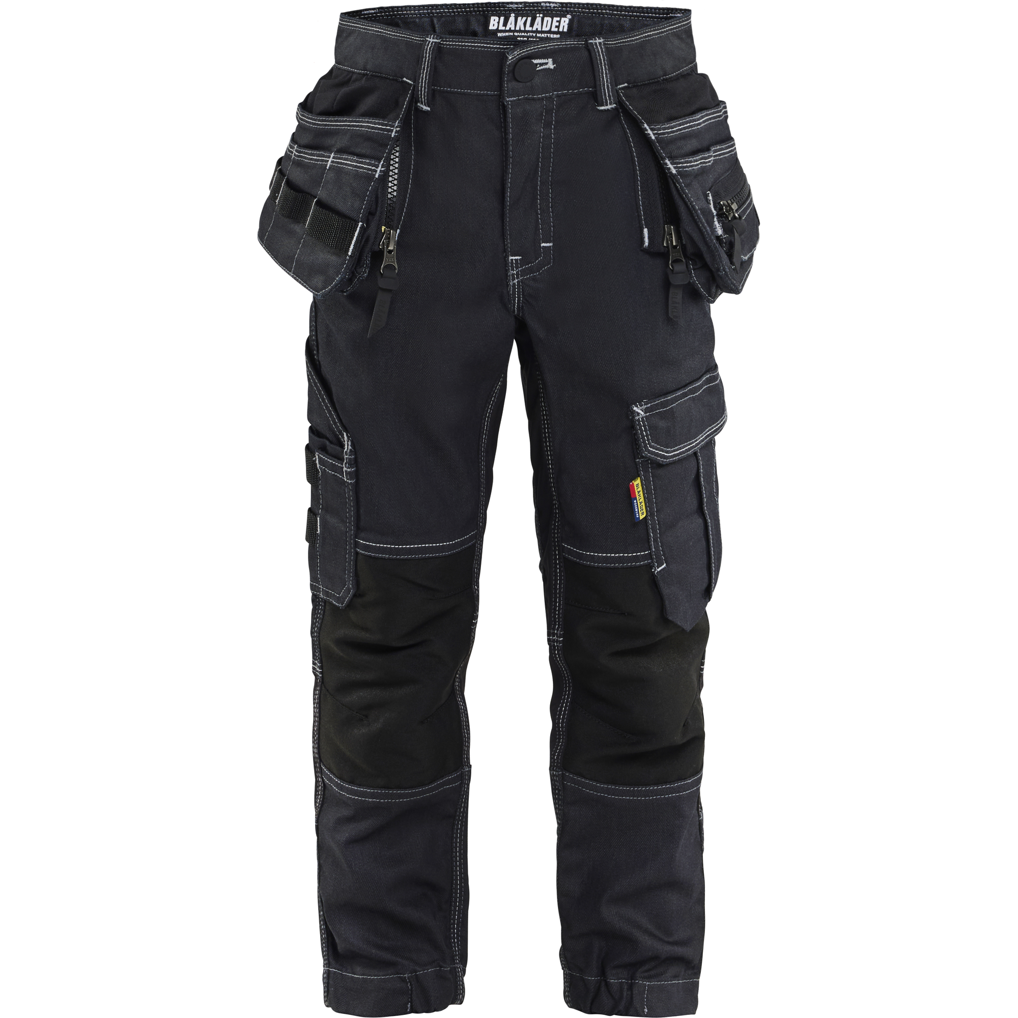 Blaklader X1900 Kids Craftsman Work Trousers Stretch, Navy/Black