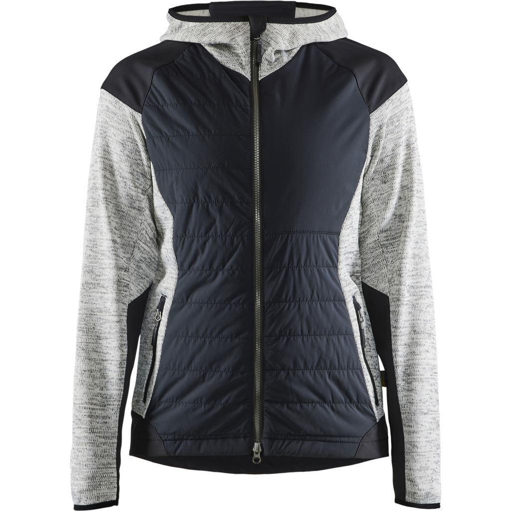 Blaklader Women's Hybrid Jacket, Grey Melange/Black