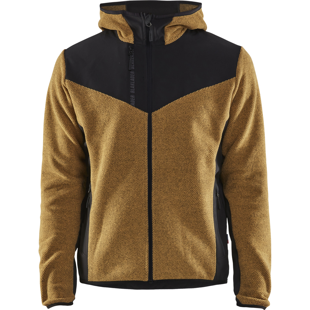 Blaklader Softshell Knitted Jacket, Honey Gold/Black