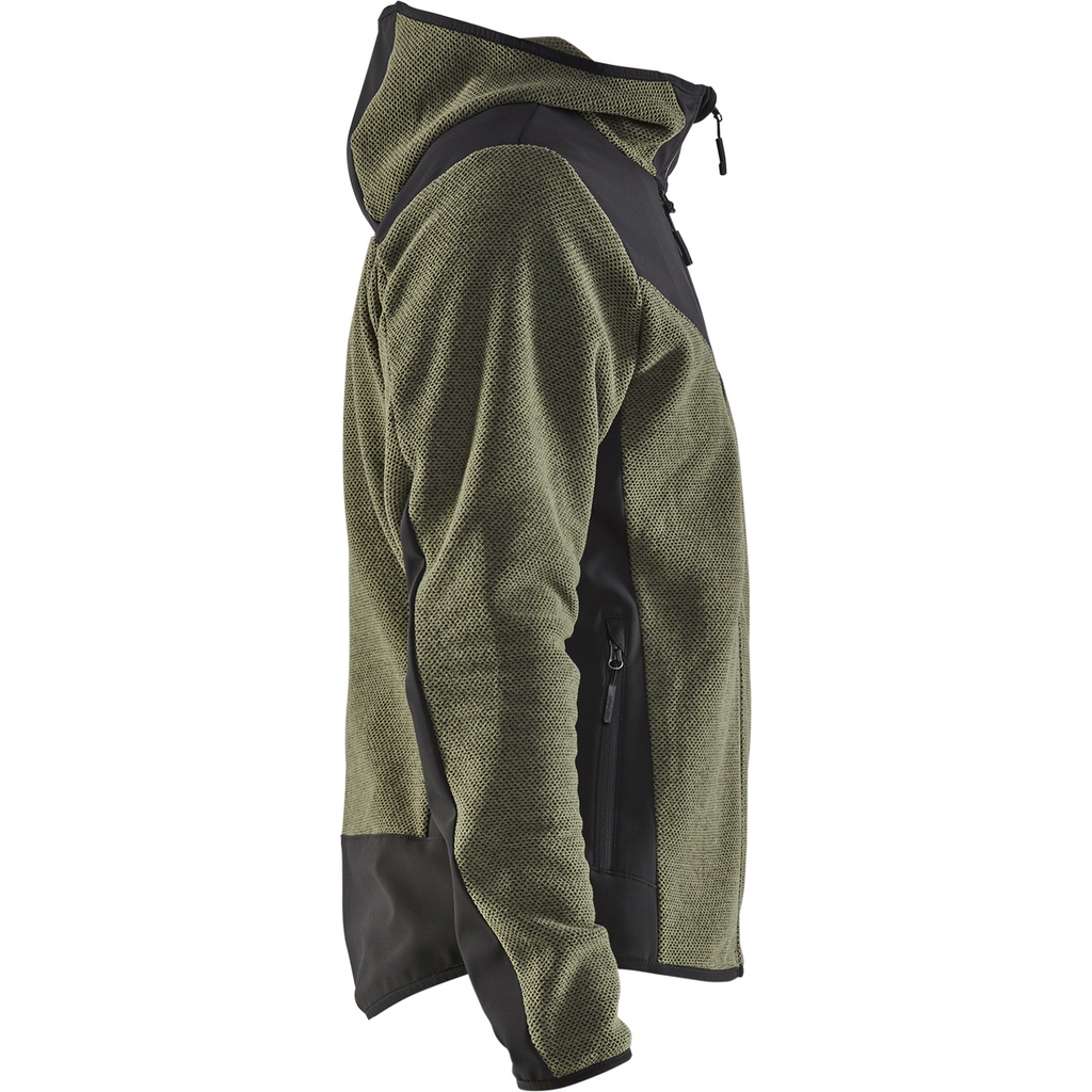 Blaklader Softshell Knitted Jacket, Autumn Green/Black (2)