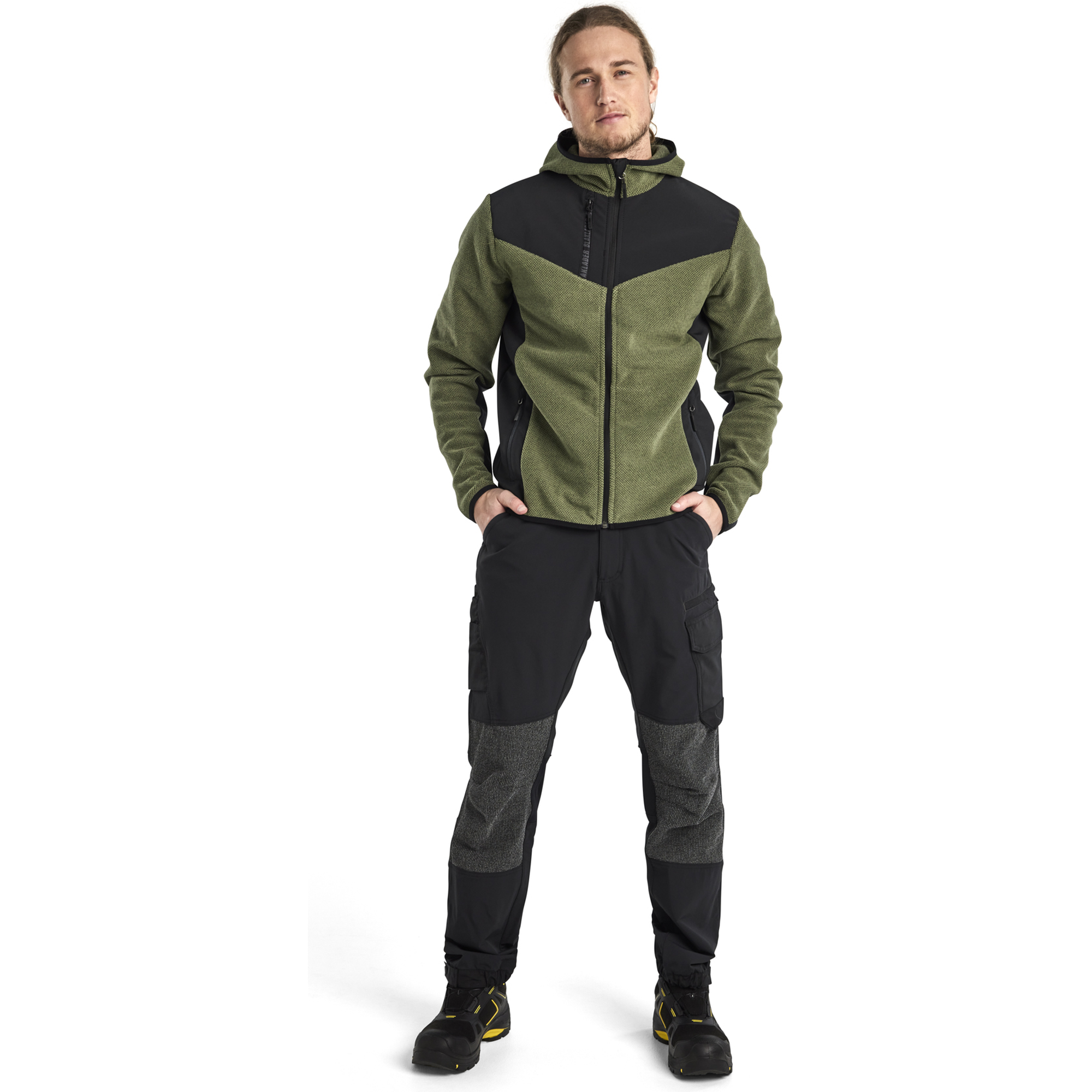 Blaklader Softshell Knitted Jacket, Autumn Green/Black (5)