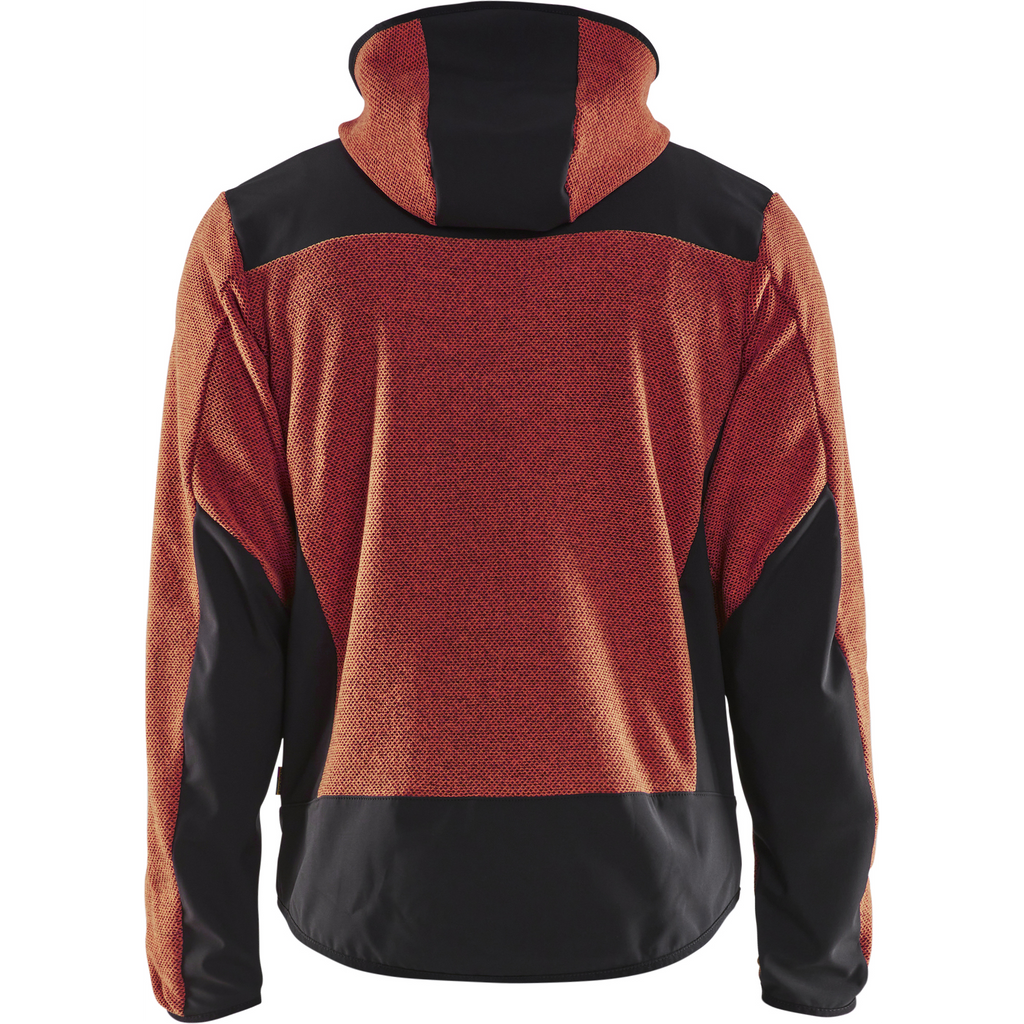 Blaklader Softshell Knitted Jacket, Rust Red/Black (4)