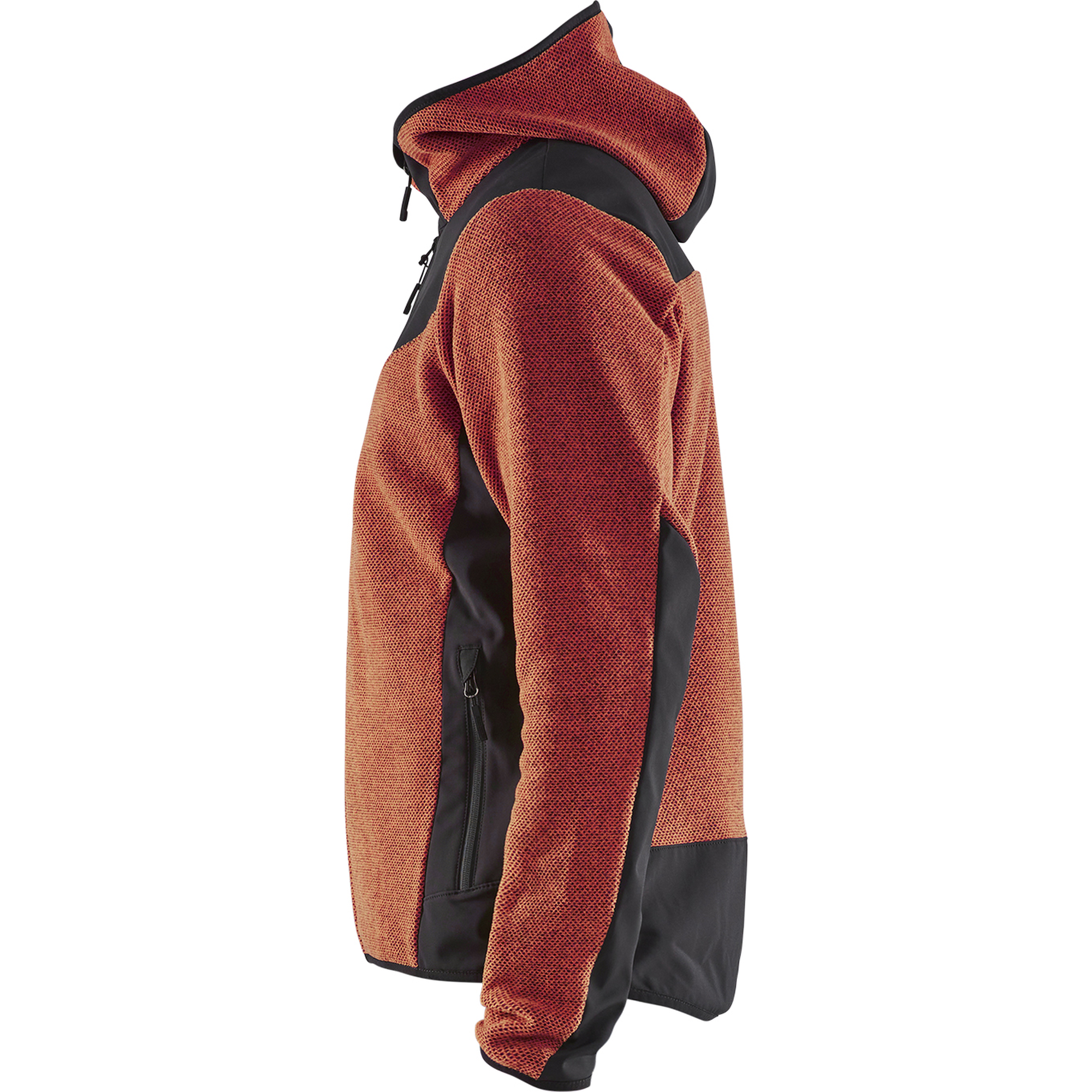 Blaklader Softshell Knitted Jacket, Rust Red/Black (3)