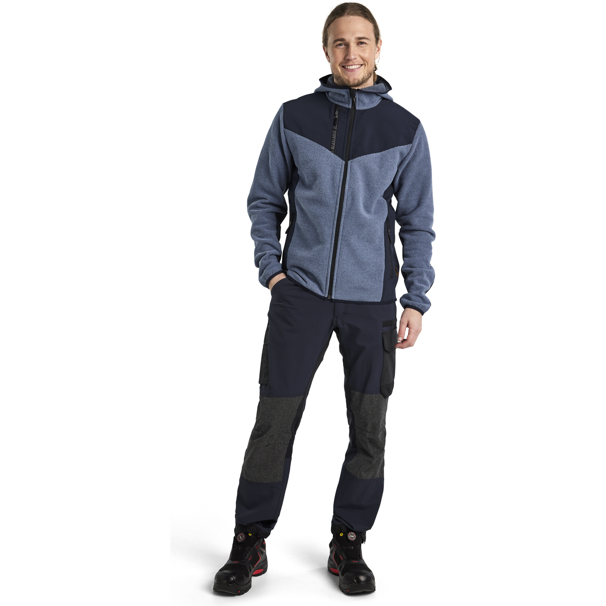 Blaklader Softshell Knitted Jacket, Pigeon Blue/Dark Navy (5)