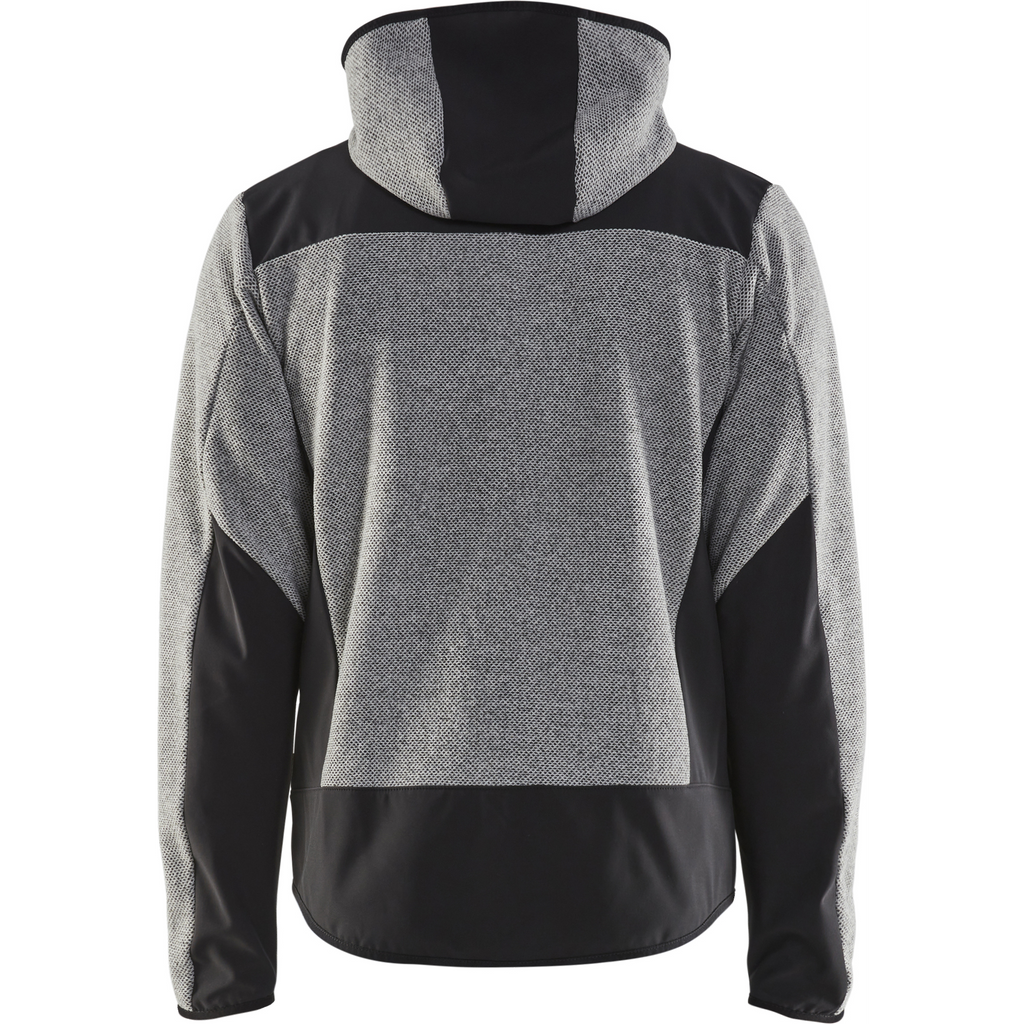 Blaklader Softshell Knitted Jacket, Grey Melange/Black (4)