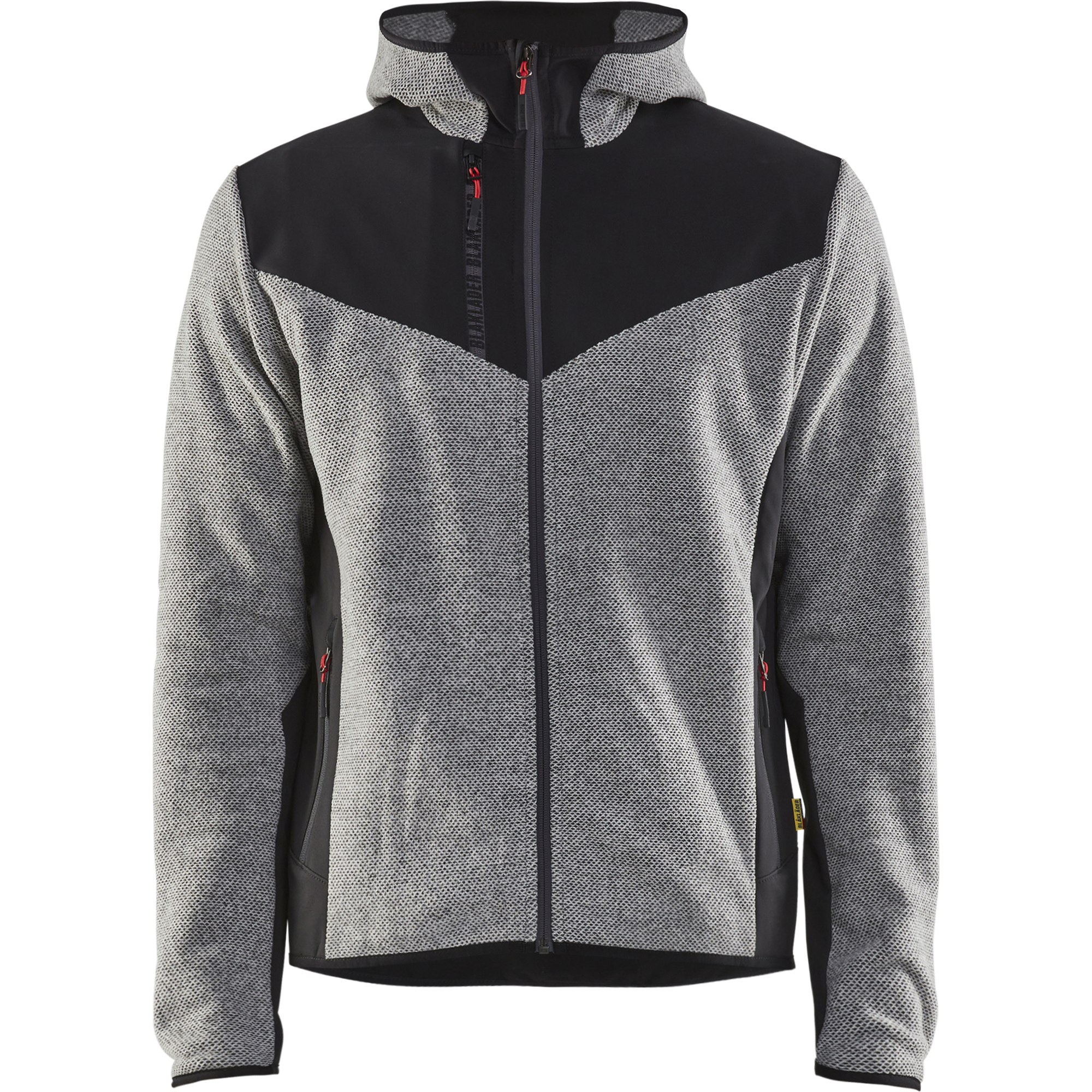 Blaklader Softshell Knitted Jacket, Grey Melange/Black