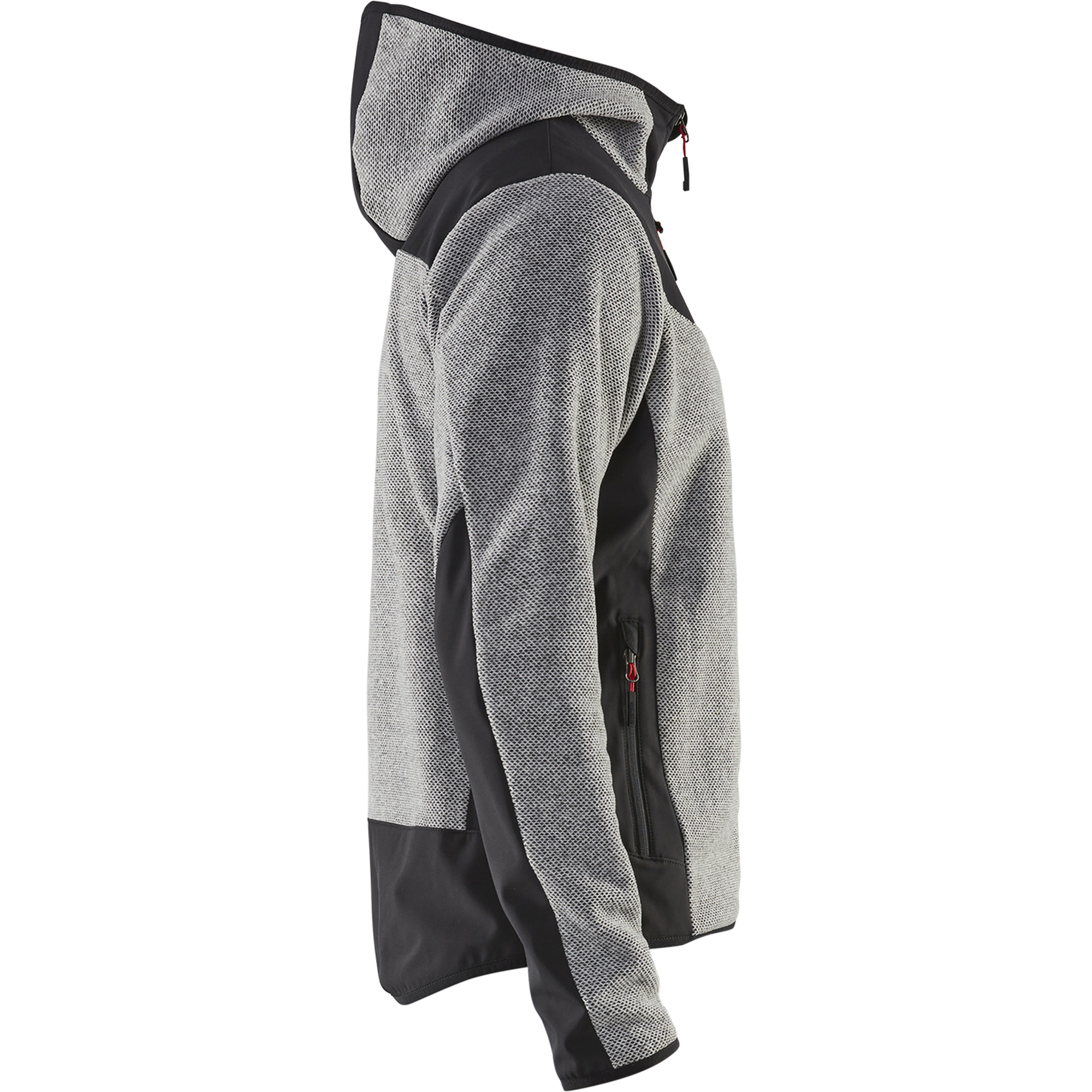 Blaklader Softshell Knitted Jacket, Grey Melange/Black (2)