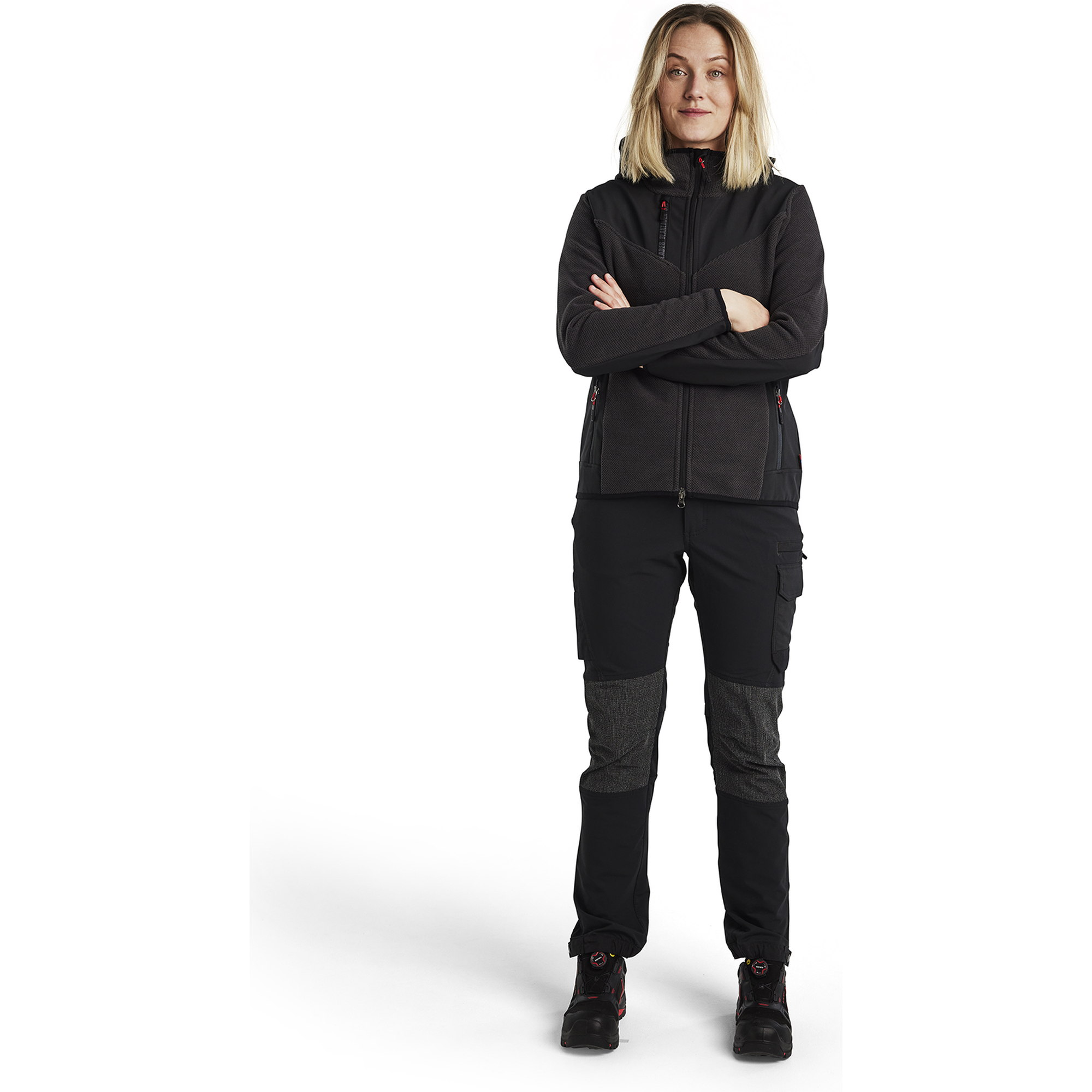 Blaklader Ladies Knitted Jacket, Dark Grey/Black (5)