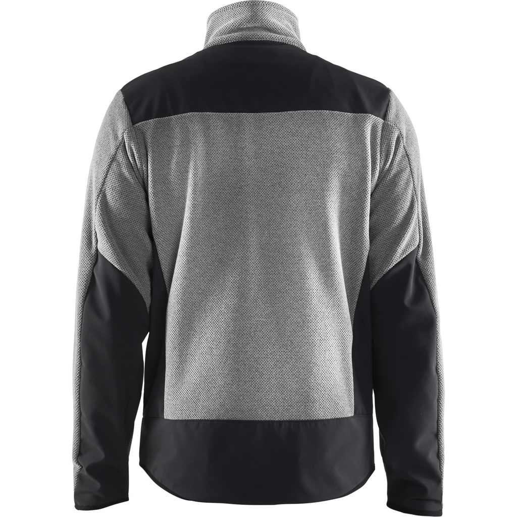 Blaklader Softshell Knitted Jacket, Grey Melange/Black (4)
