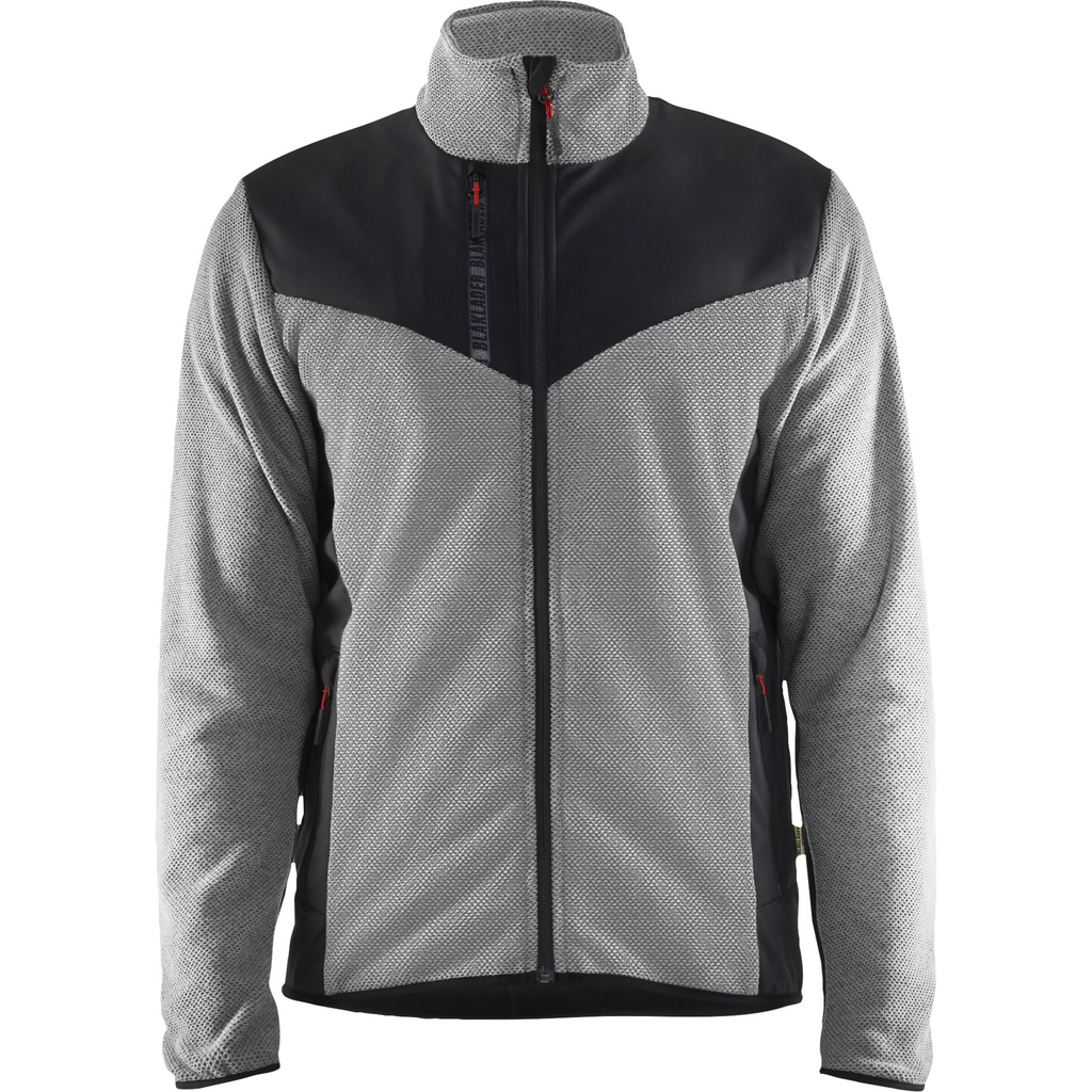 Blaklader Softshell Knitted Jacket, Grey Melange/Black