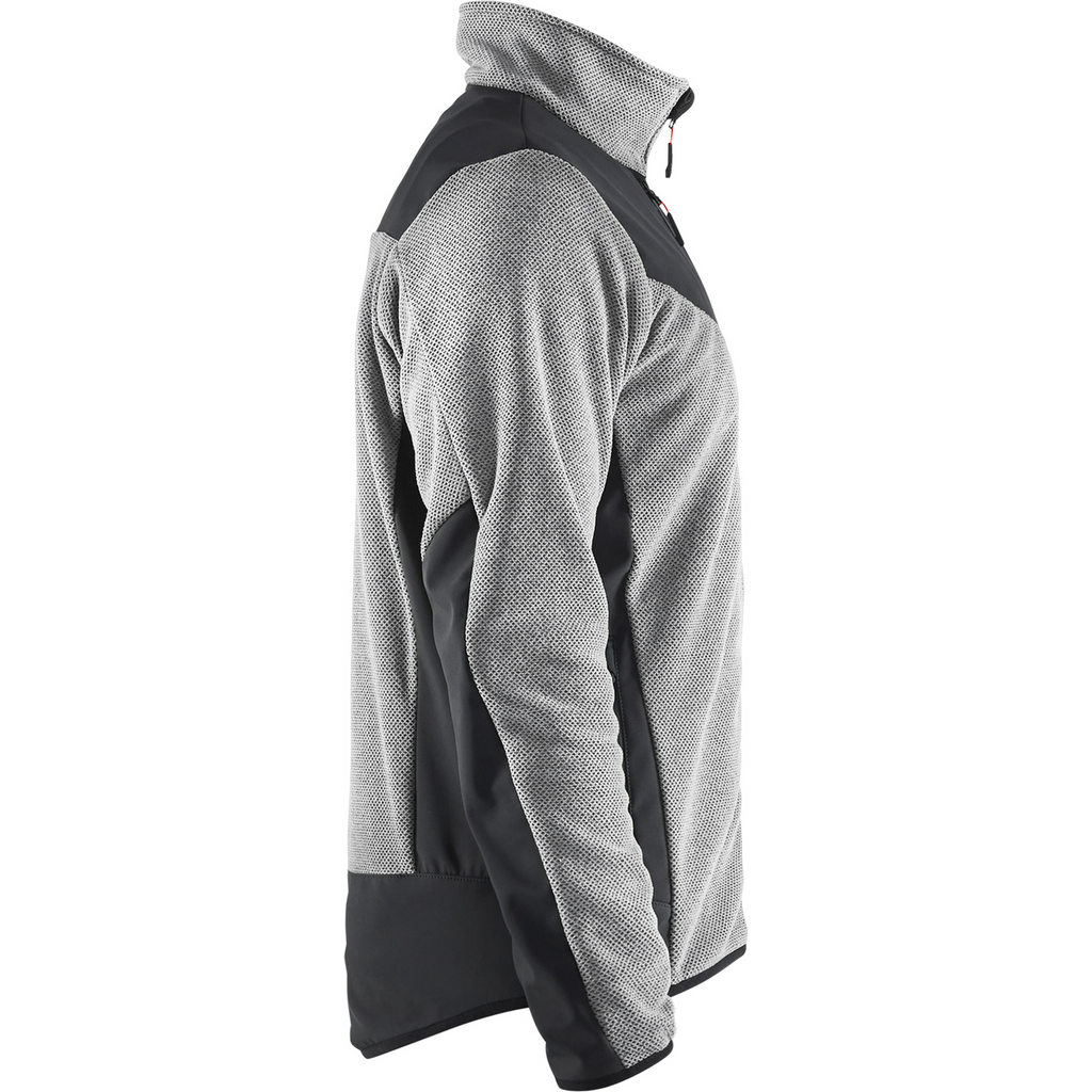 Blaklader Softshell Knitted Jacket, Grey Melange/Black (2)