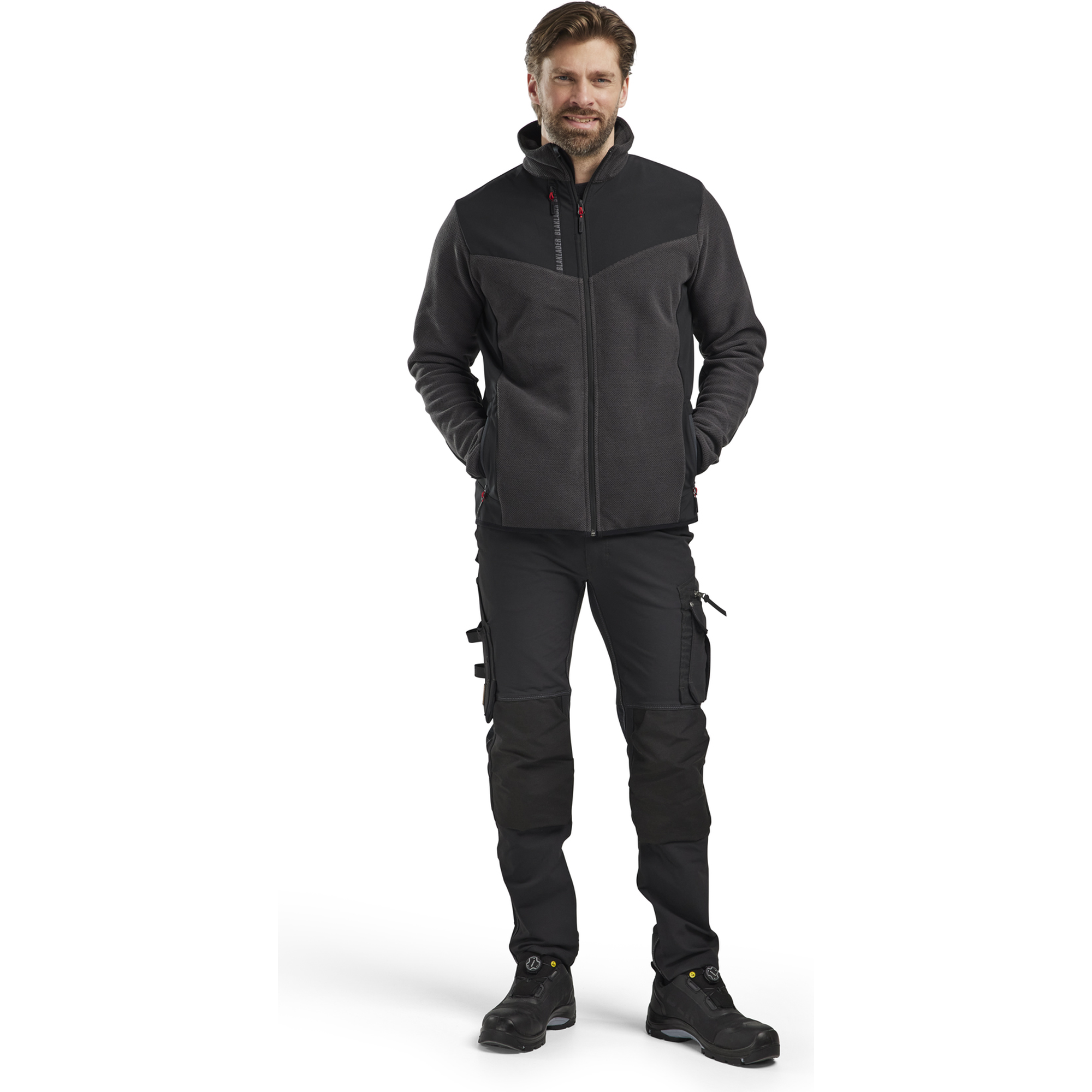 Blaklader Softshell Knitted Jacket, Dark Grey/Black (5)