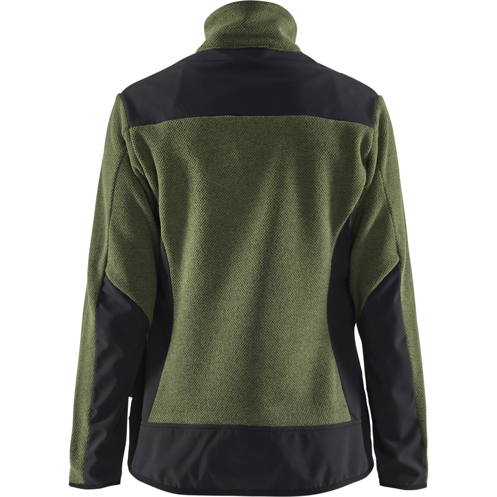 Blaklader Ladies Softshell Knitted Jacket, Autumn Green/Black (4)