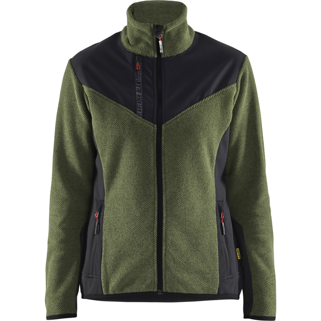 Blaklader Ladies Softshell Knitted Jacket, Autumn Green/Black