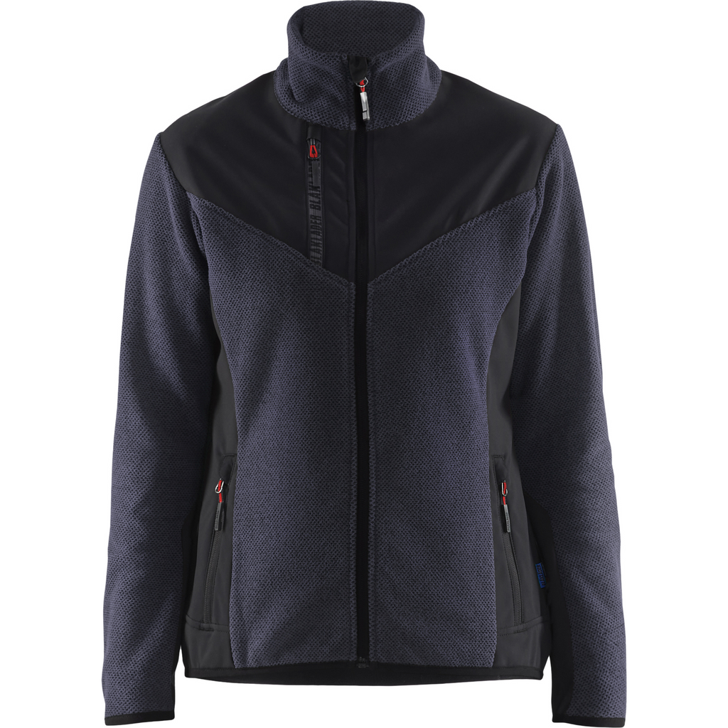 Blaklader Women's Softshell Knitted Jacket, Dark Navy/Black