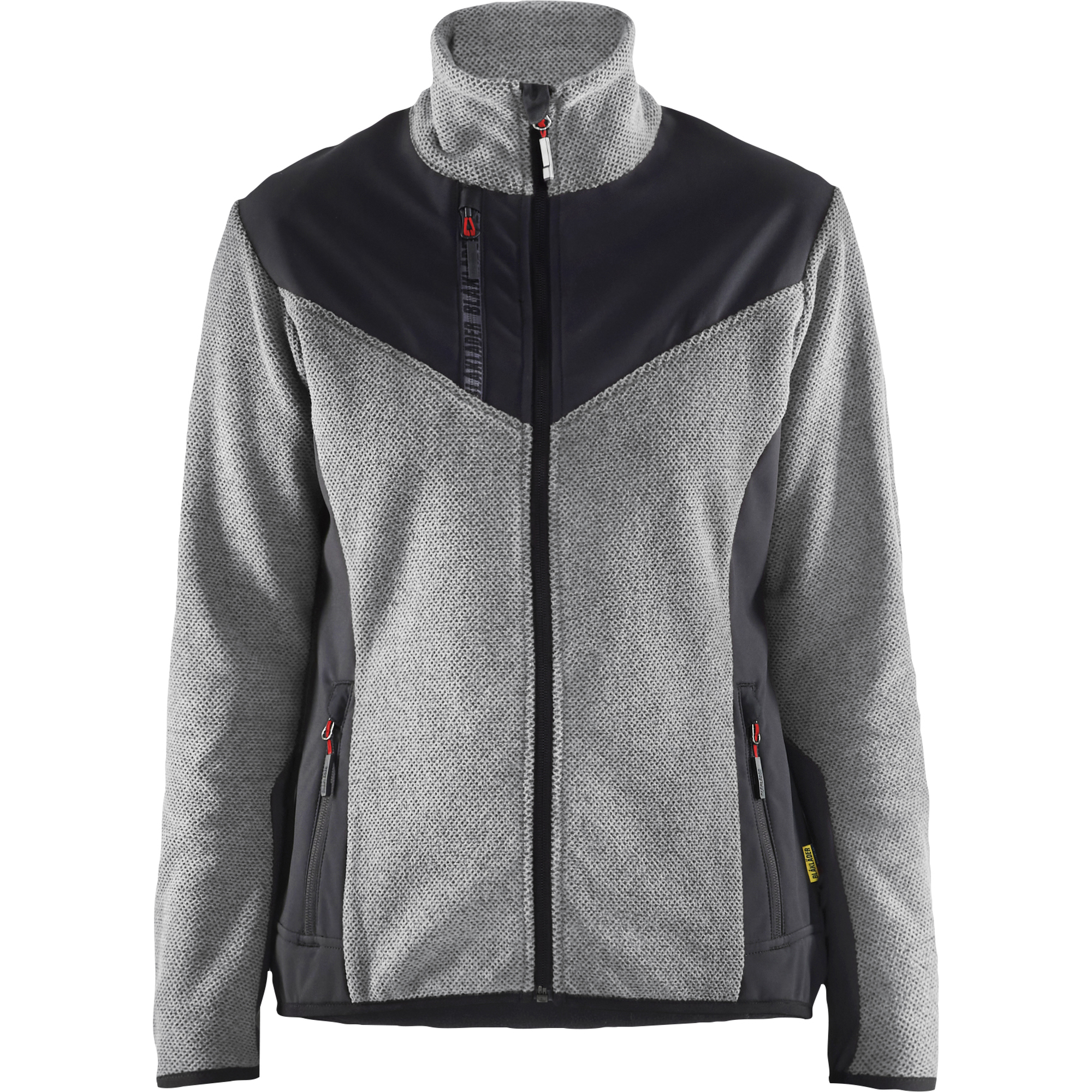 Blaklader Ladies' Softshell Knitted Jacket, Grey Melange/Black