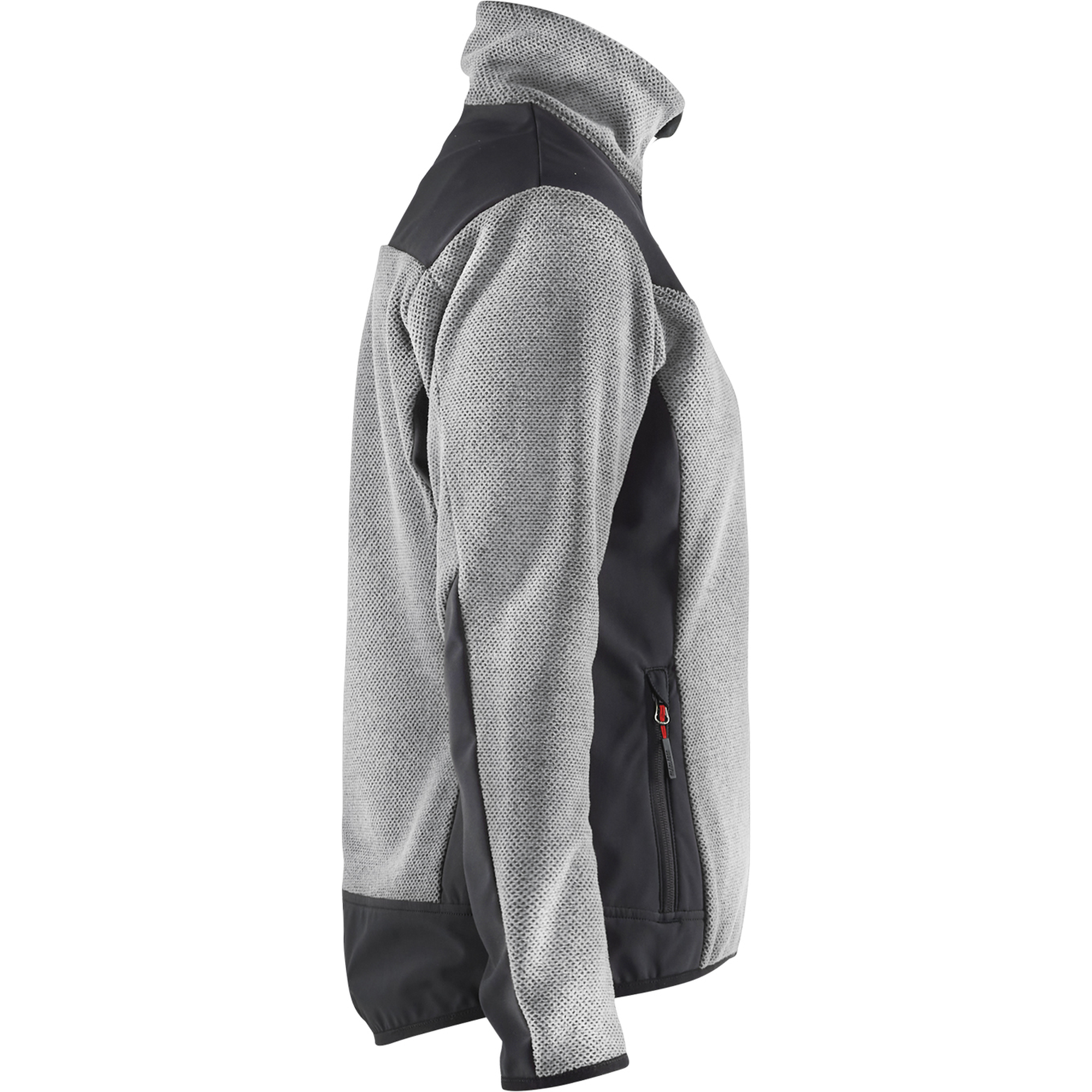 Blaklader Ladies' Softshell Knitted Jacket, Grey Melange/Black (2)