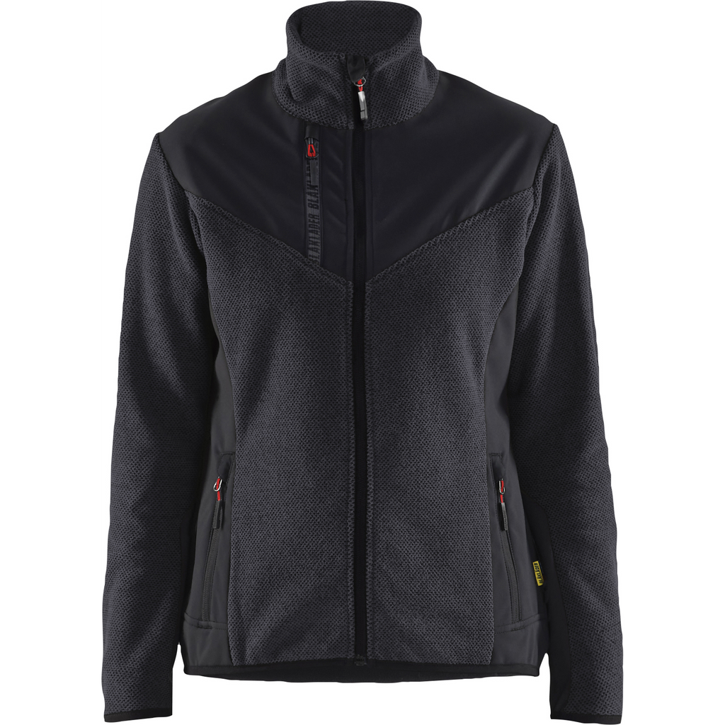 Blaklader Women's Softshell Knitted Jacket, Dark Grey/Black