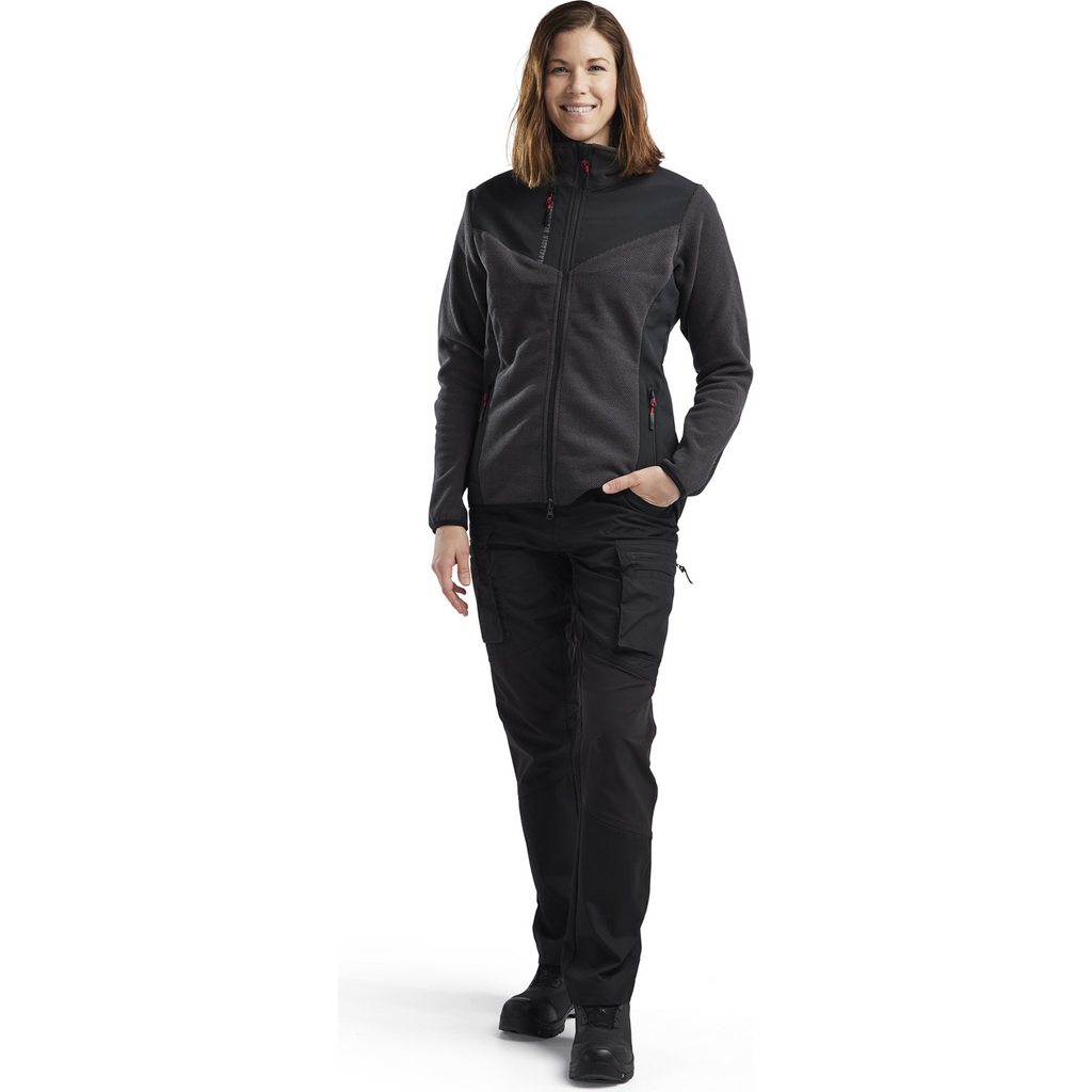 Blaklader Women's Softshell Knitted Jacket, Dark Grey/Black (5)