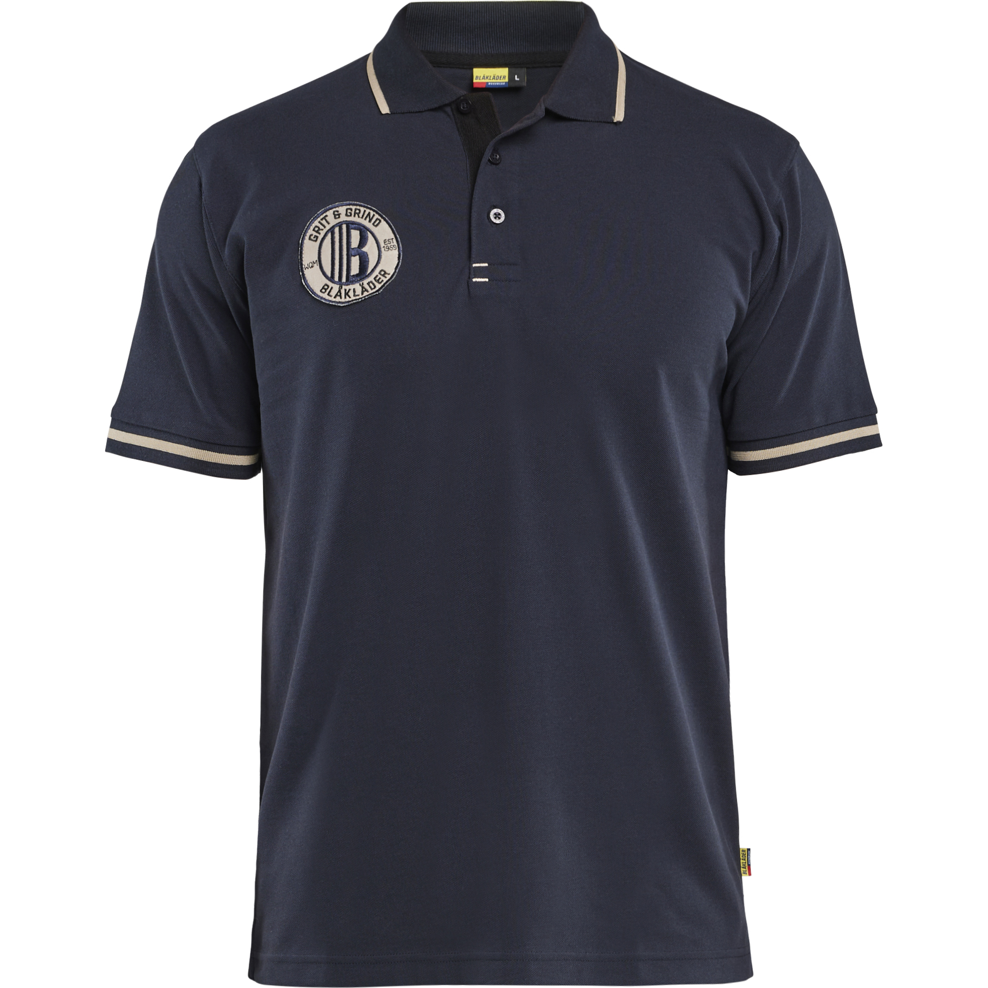 Blaklader Grit and Grind Polo Shirt, Dark Navy