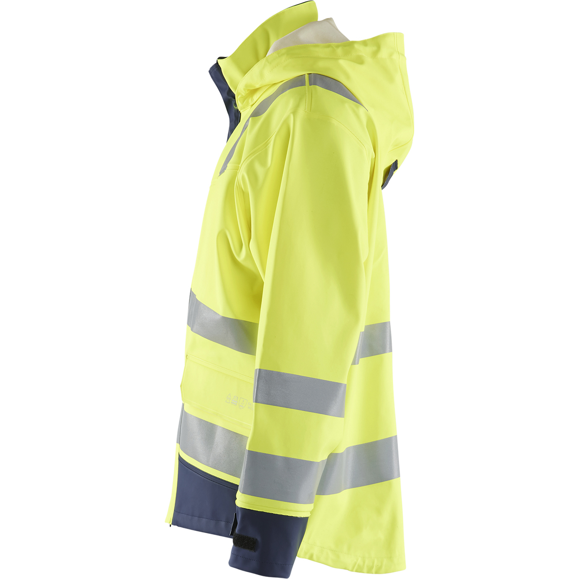 Blaklader Multinorm Rain Coat, Yellow/Navy Blue (3)