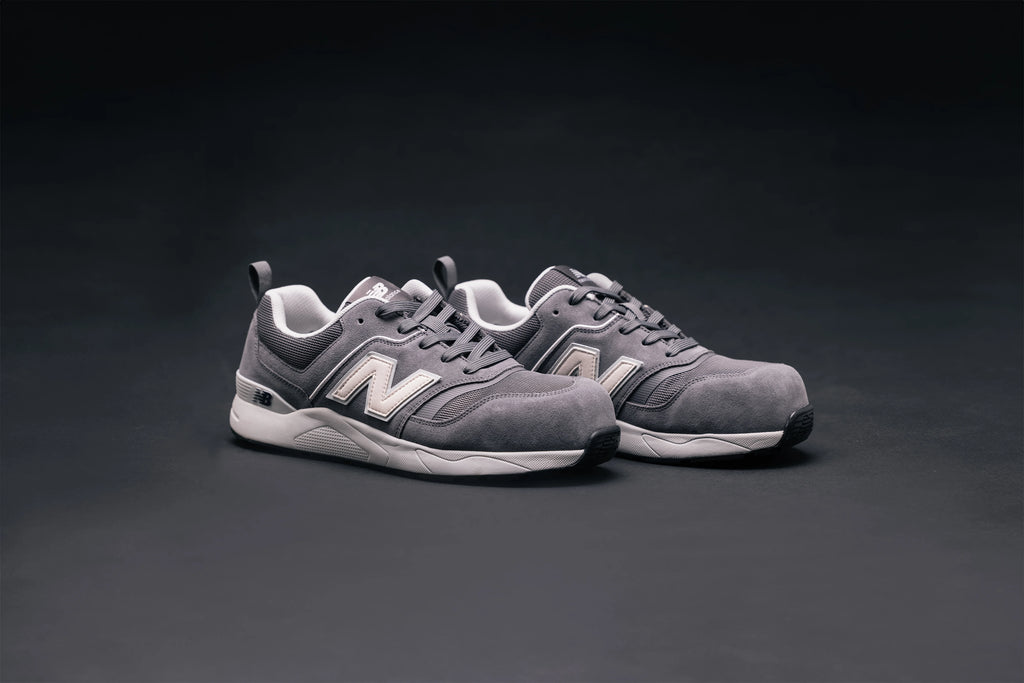 New Balance Elite Lite Mens Safety Shoes S1 PL HRO FO SC SR Grey/white (7)