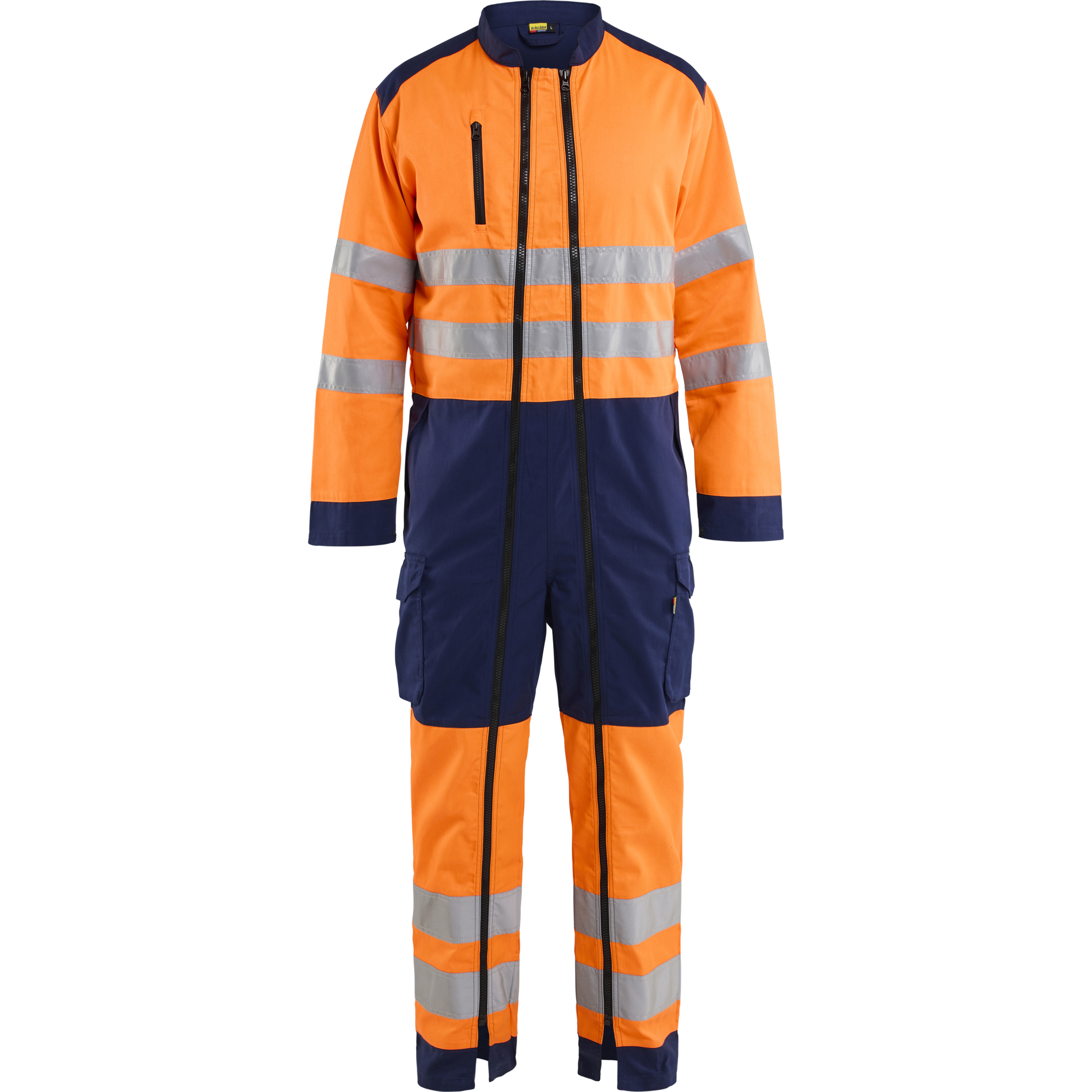 Blaklader High Vis Overall, High Vis Orange/Navy Blue