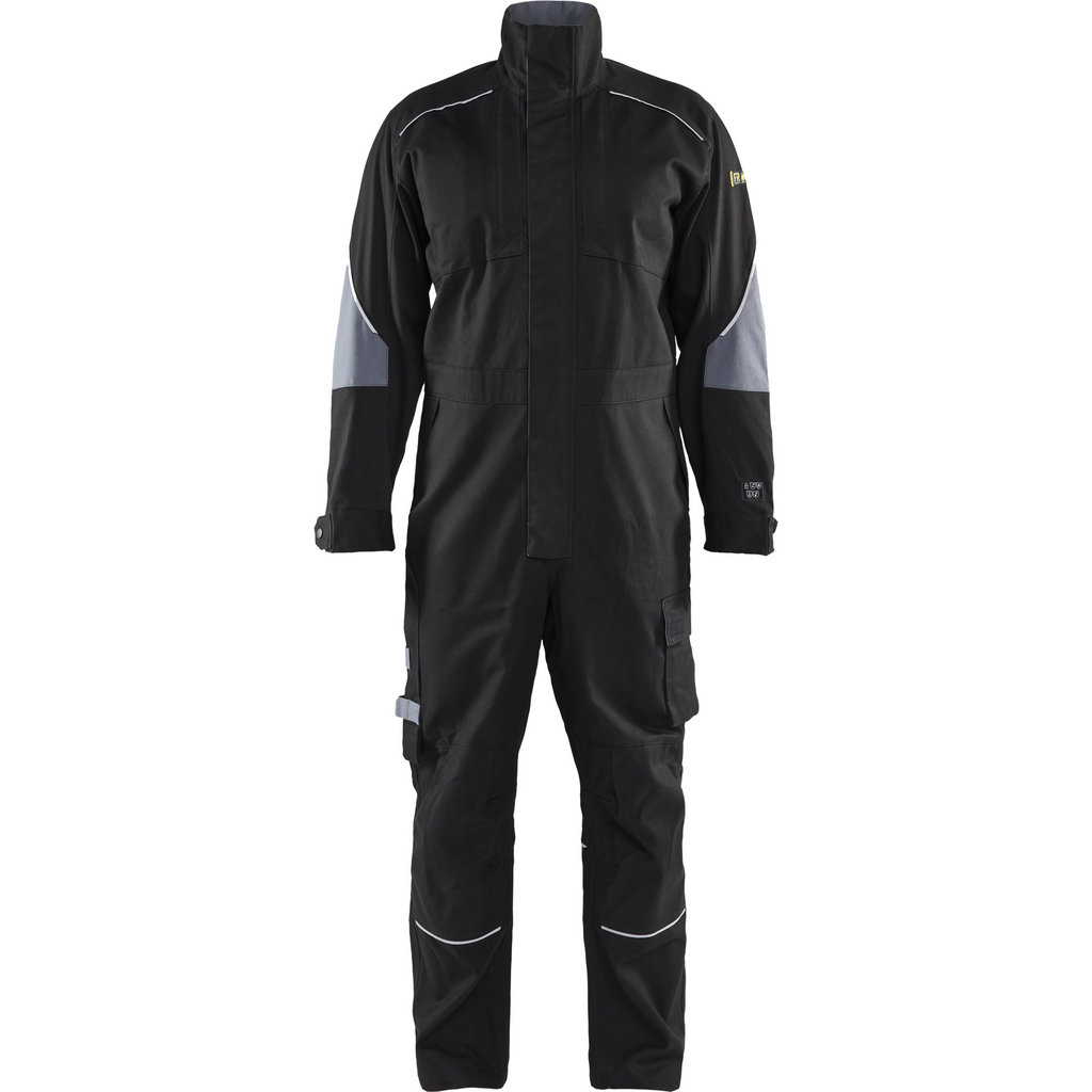 Blaklader Flame Resistant Coverall, Black/Grey
