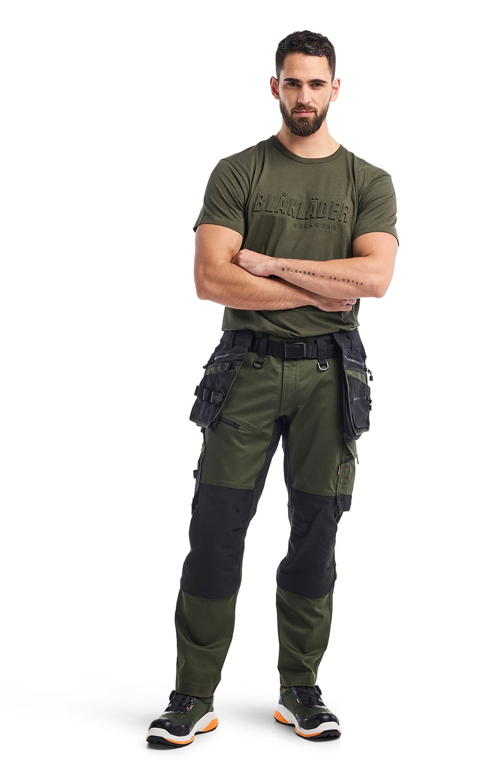 Blaklader STRIKER Stretch Craftsman Work Trousers, Forest Green/Black (9)