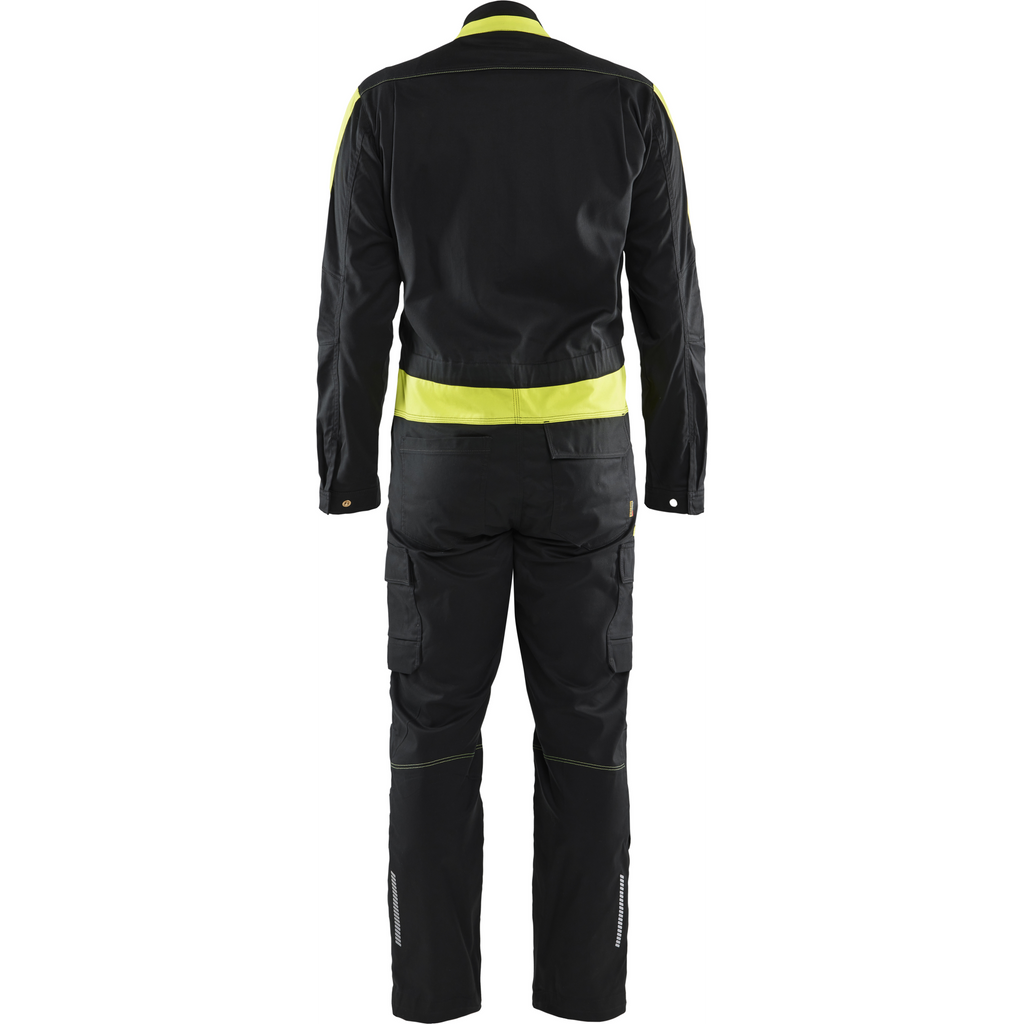 Blaklader Industrial Stretch Coverall, Black/Yellow (4)