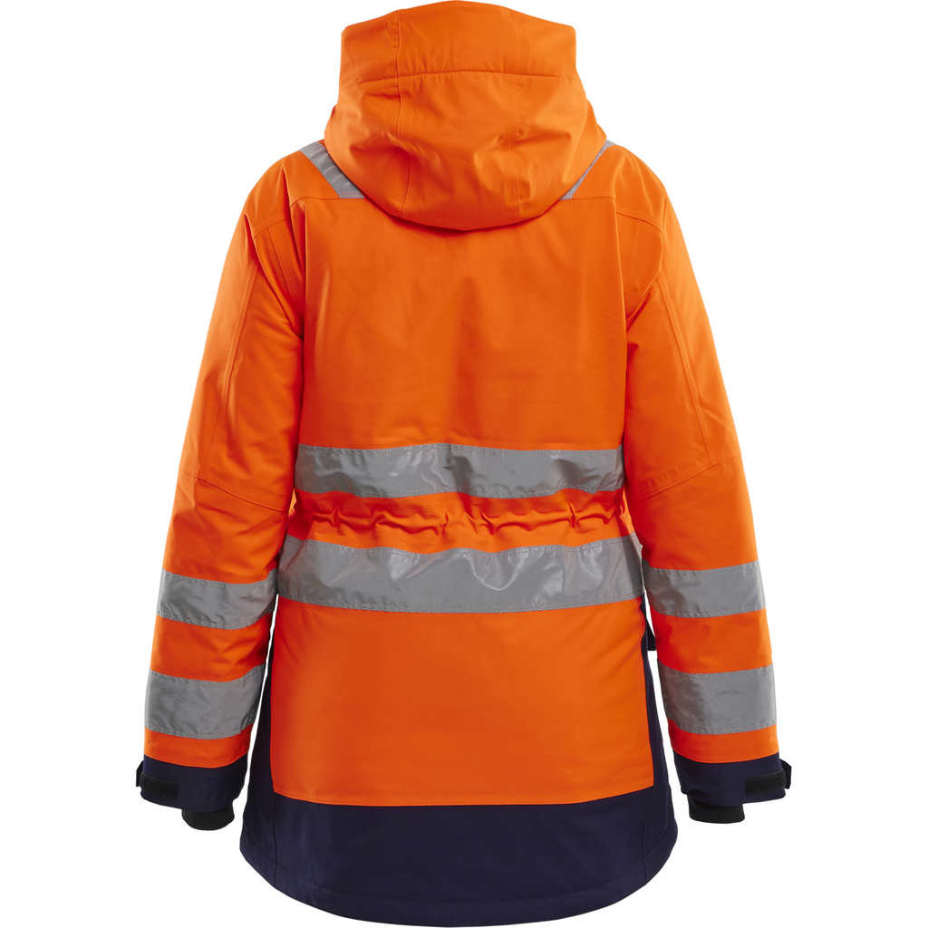 Blaklader High Vis Ladies Winter Parka, Orange/Navy Blue (4)
