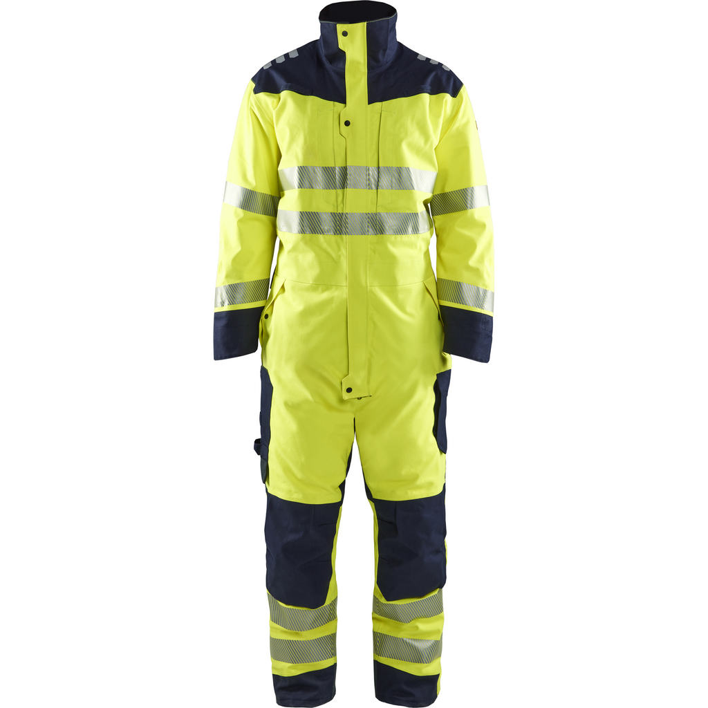Blaklader Multi-Norm Winter Coverall, Yellow/Navy Blue