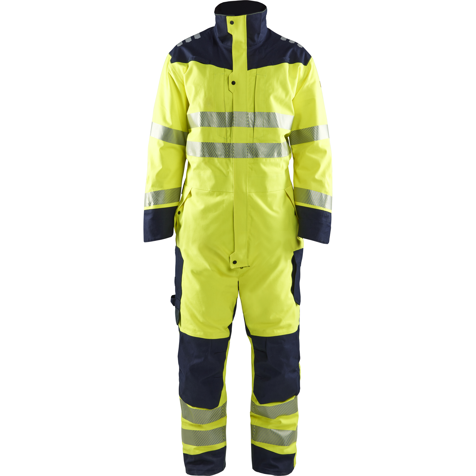 Blaklader Multi-Norm Winter Coverall, Yellow/Navy Blue