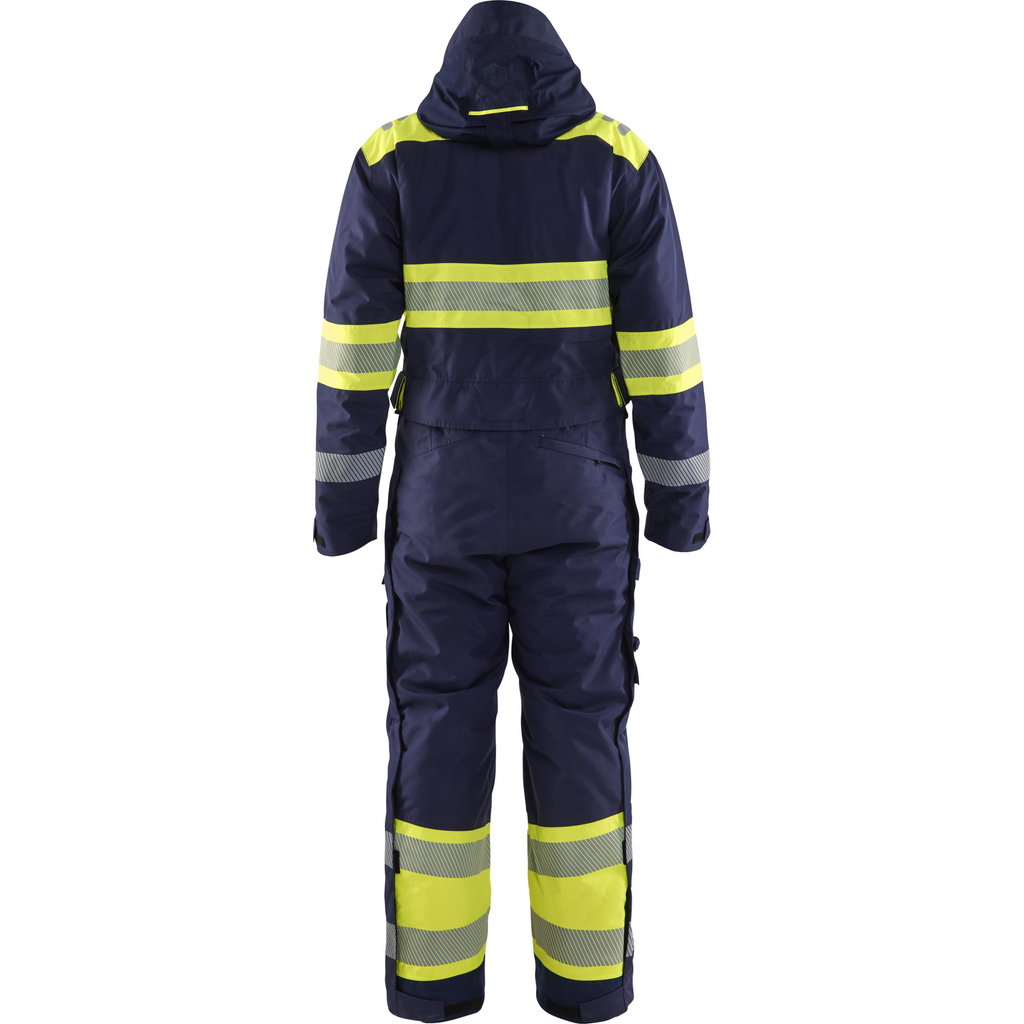 Blaklader High Vis Winter Coverall, Navy/Yellow (4)