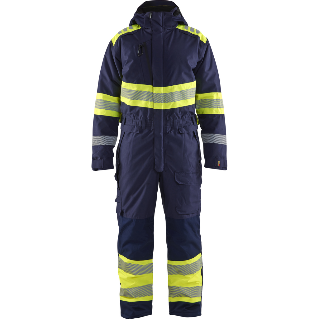 Blaklader High Vis Winter Coverall, Navy/Yellow