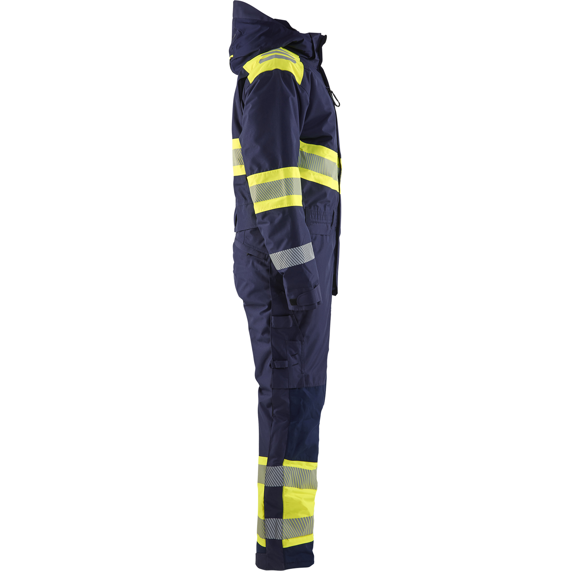 Blaklader High Vis Winter Coverall, Navy/Yellow (2)