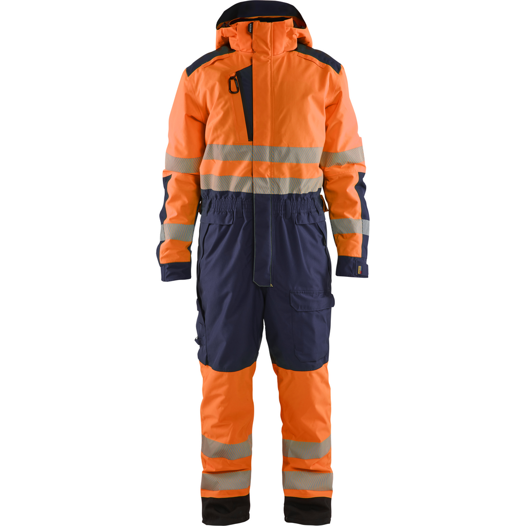 Blaklader High Vis Winter Coverall, Orange/Navy