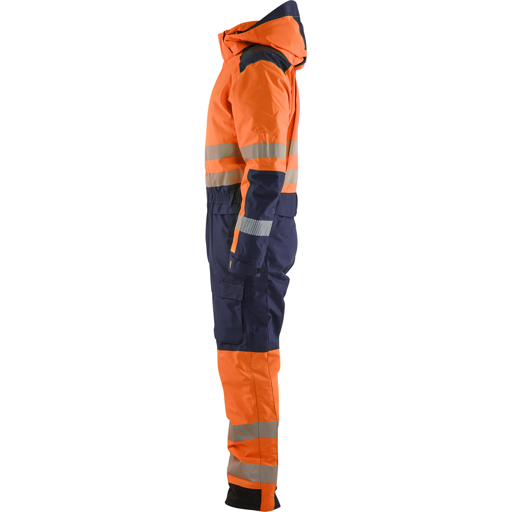 Blaklader High Vis Winter Coverall, Orange/Navy (3)
