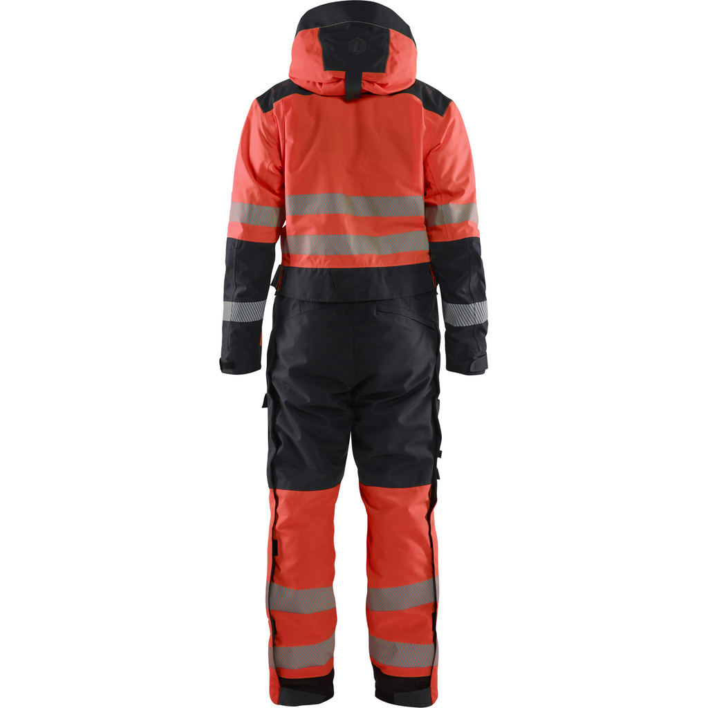 Blaklader High Vis Winter Coverall, Red/Black (4)