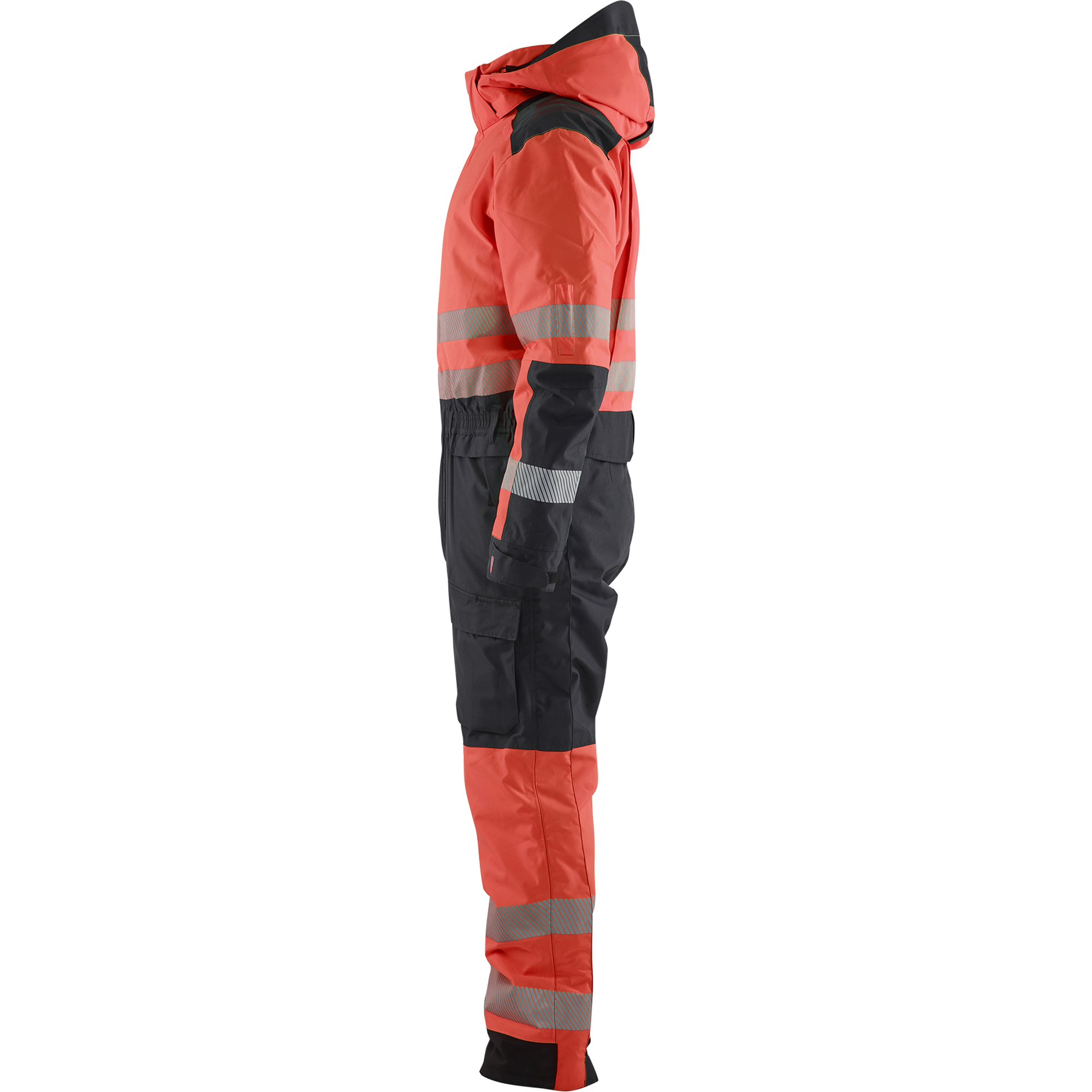 Blaklader High Vis Winter Coverall, Red/Black (3)