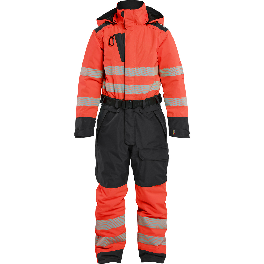 Blaklader Ladies High Vis Winter Coverall, High Vis Red/Black