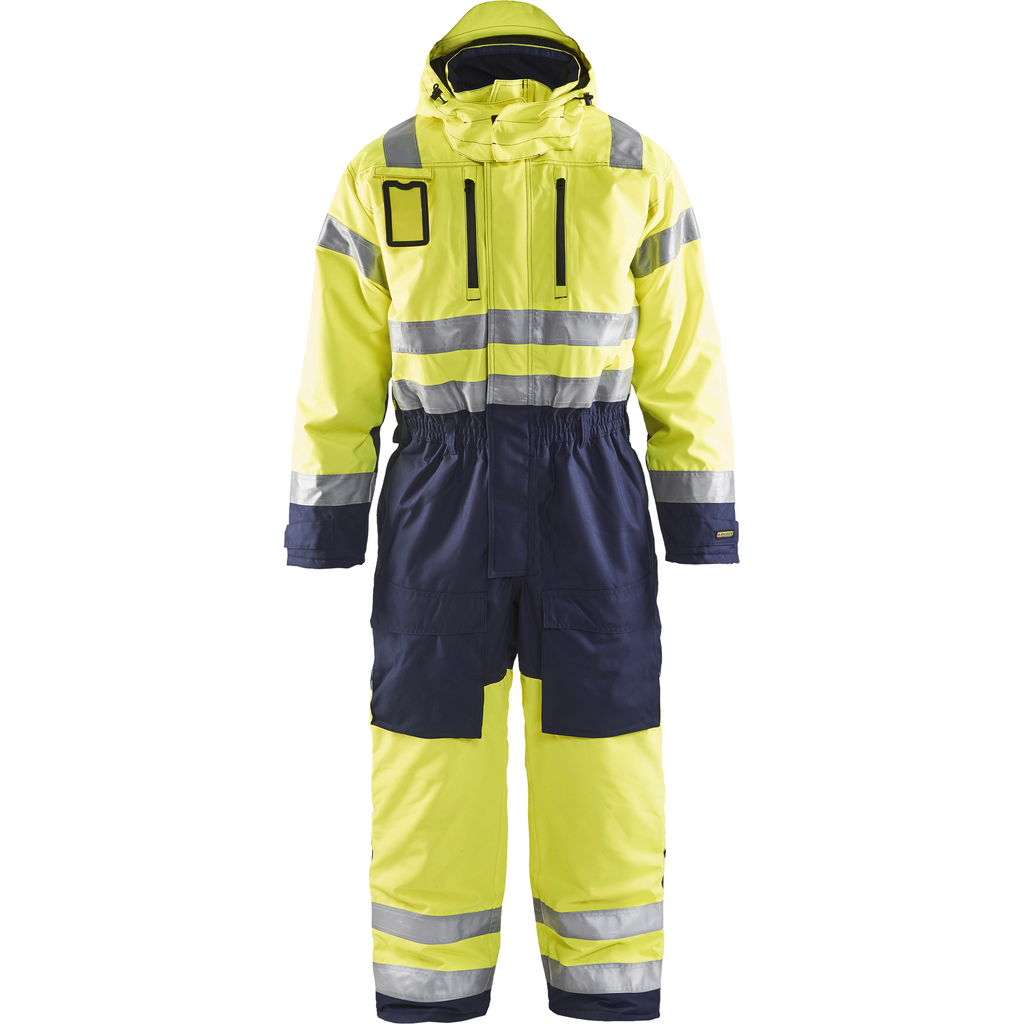 Blaklader High Vis Winter Coverall, Yellow/Navy