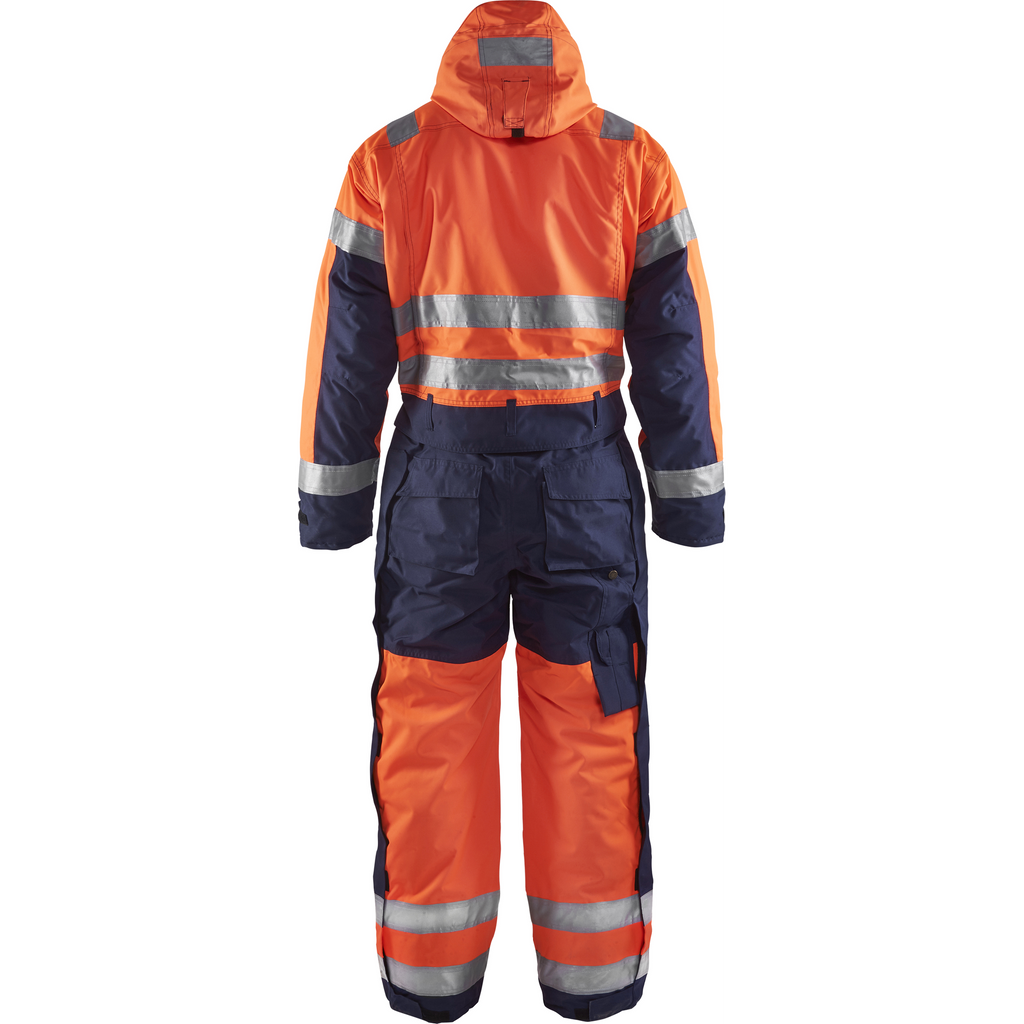 Blaklader High Vis Winter Coverall, Orange/Navy (4)